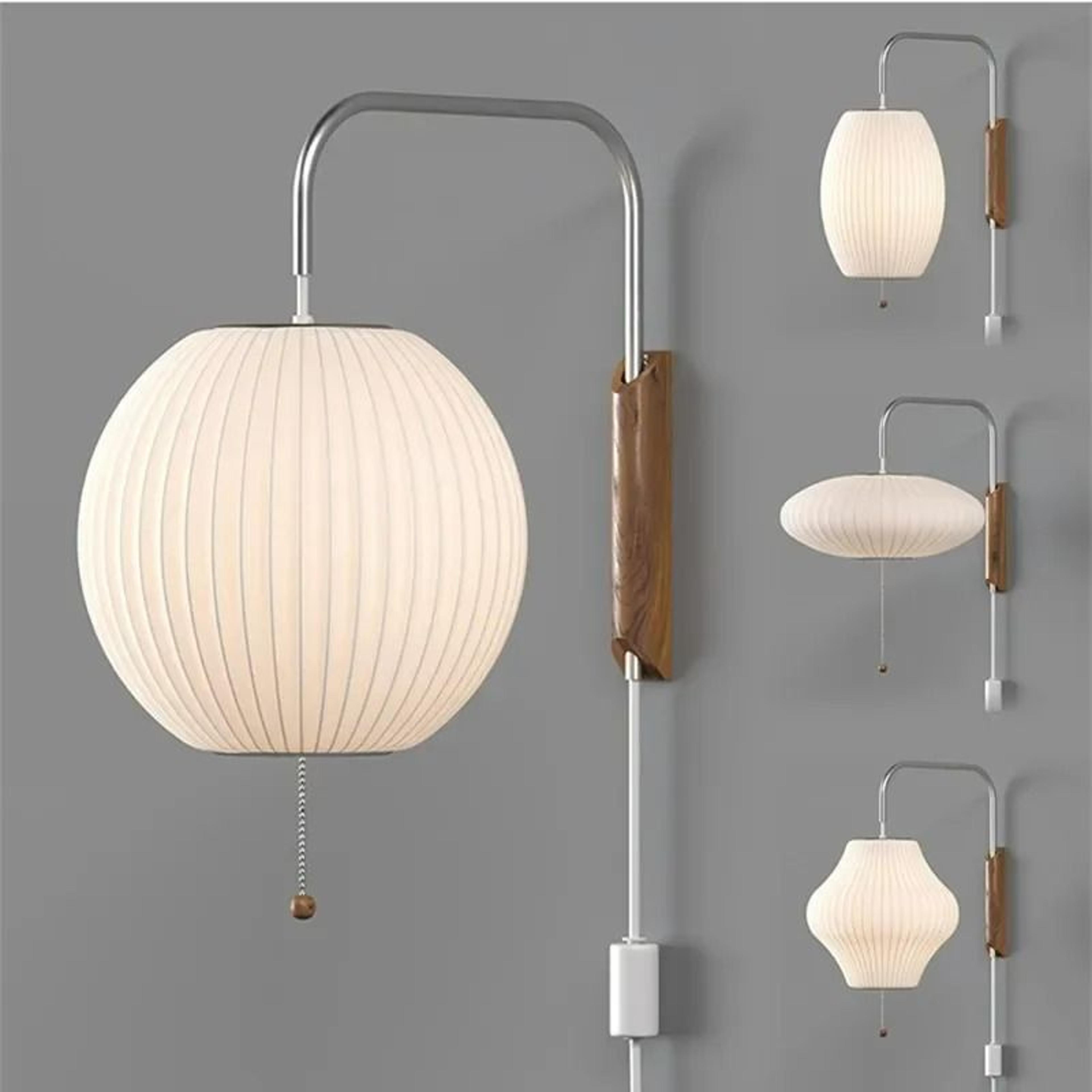 Serene Wabi Sabi Fabric Wall Lamp 1