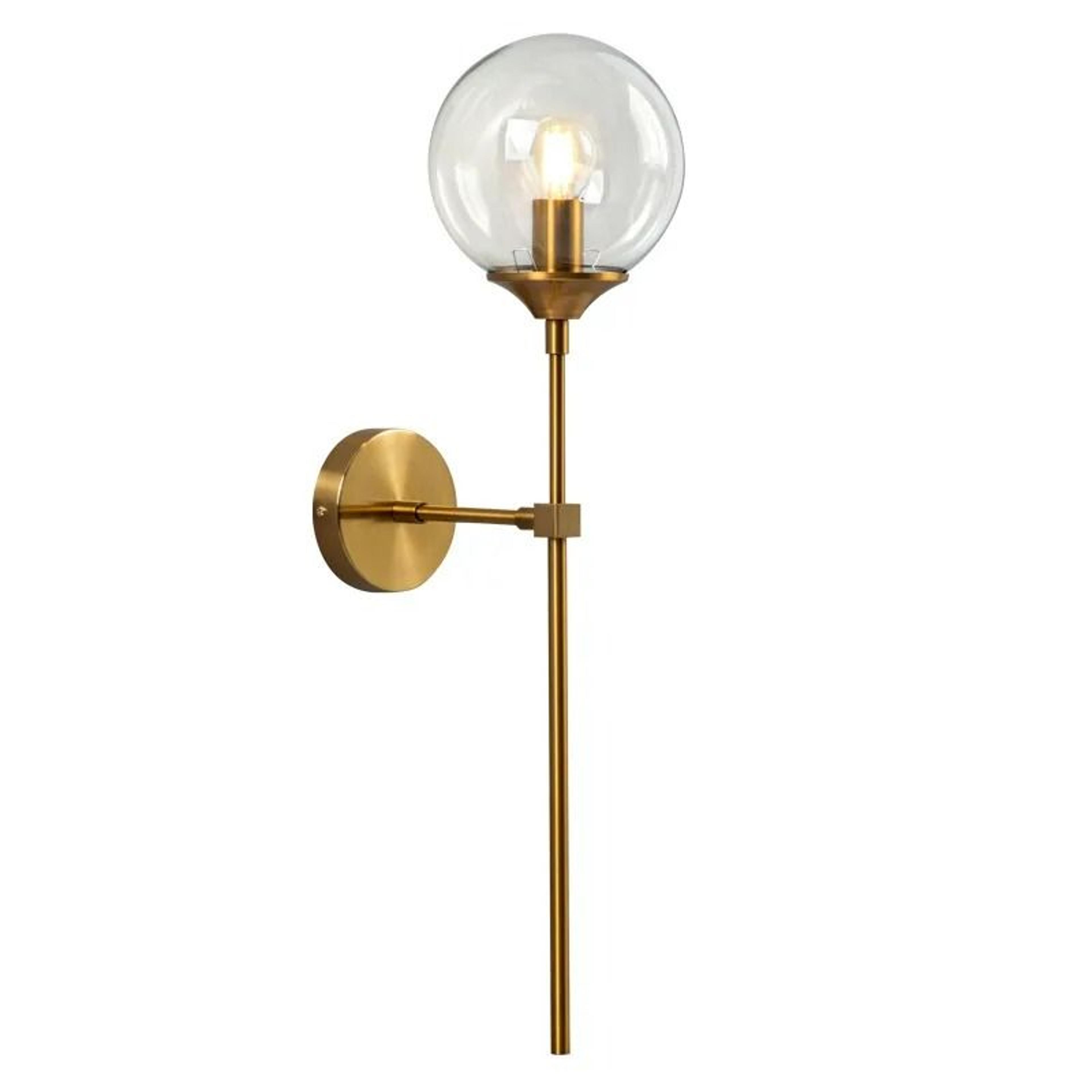 Luna Gold Glass Globe Sconce 6