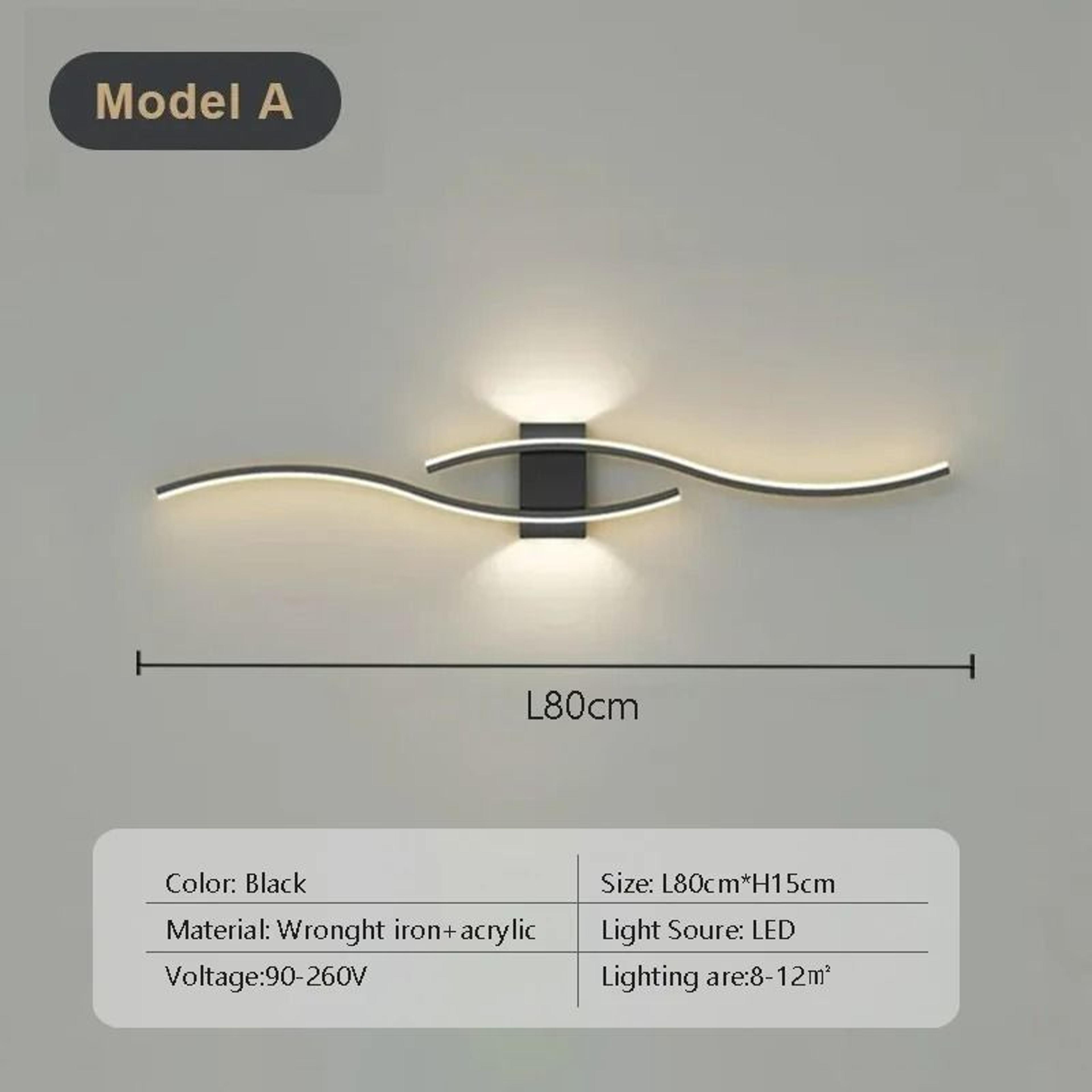 Double Curve LED Wall Sconce 9