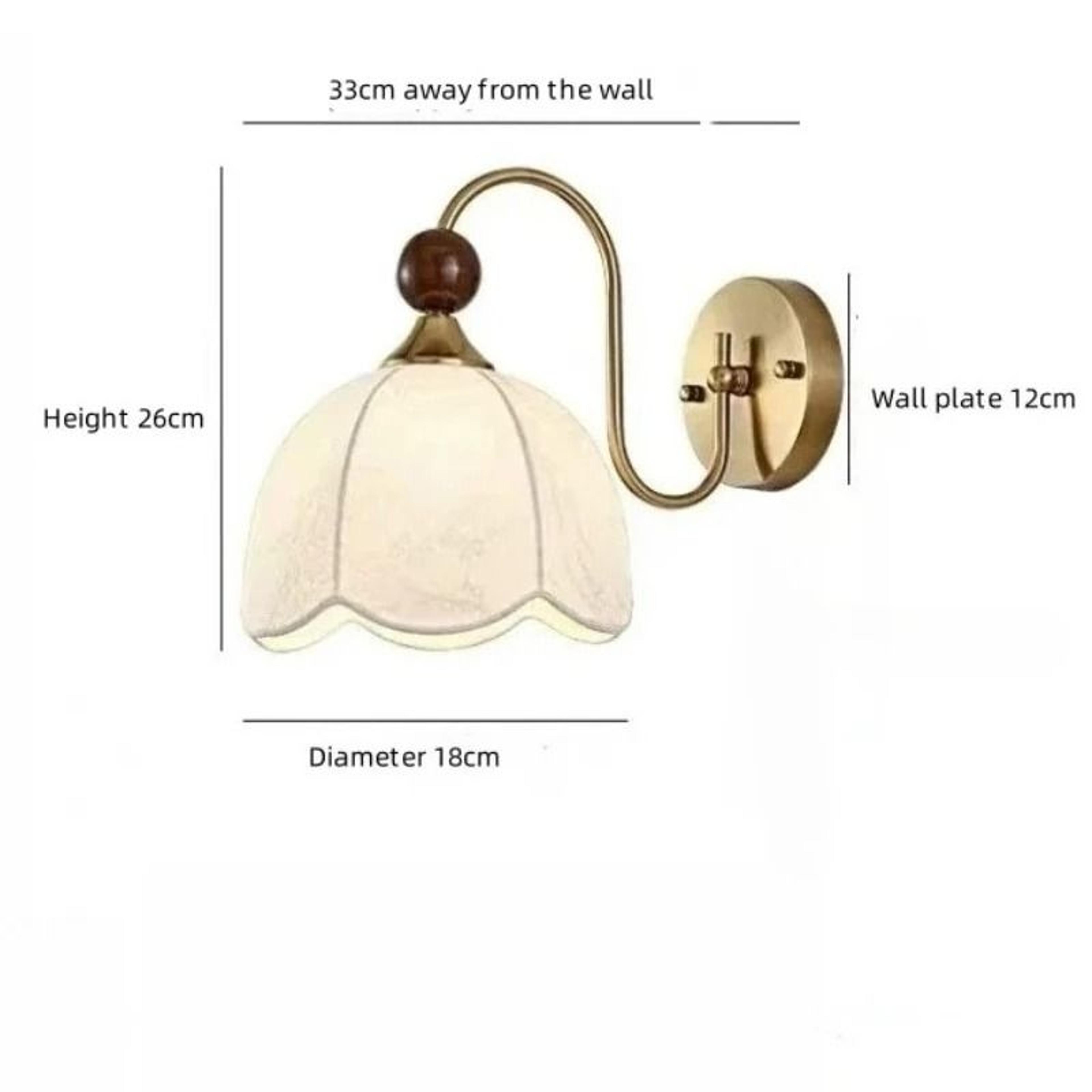 French Walnut Fabric Wall Lamp 7