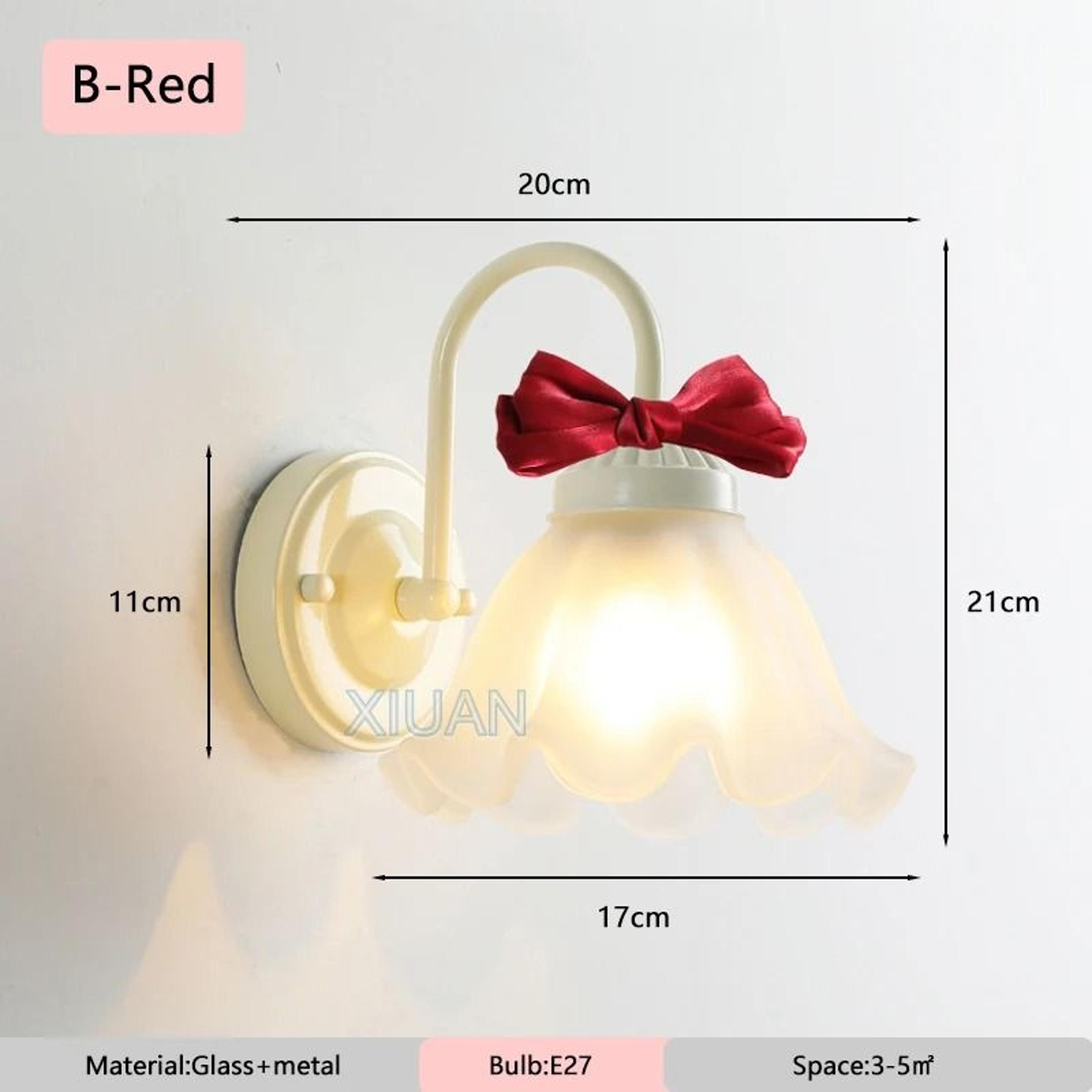 Rosette Bow Glass Wall Lamp 6