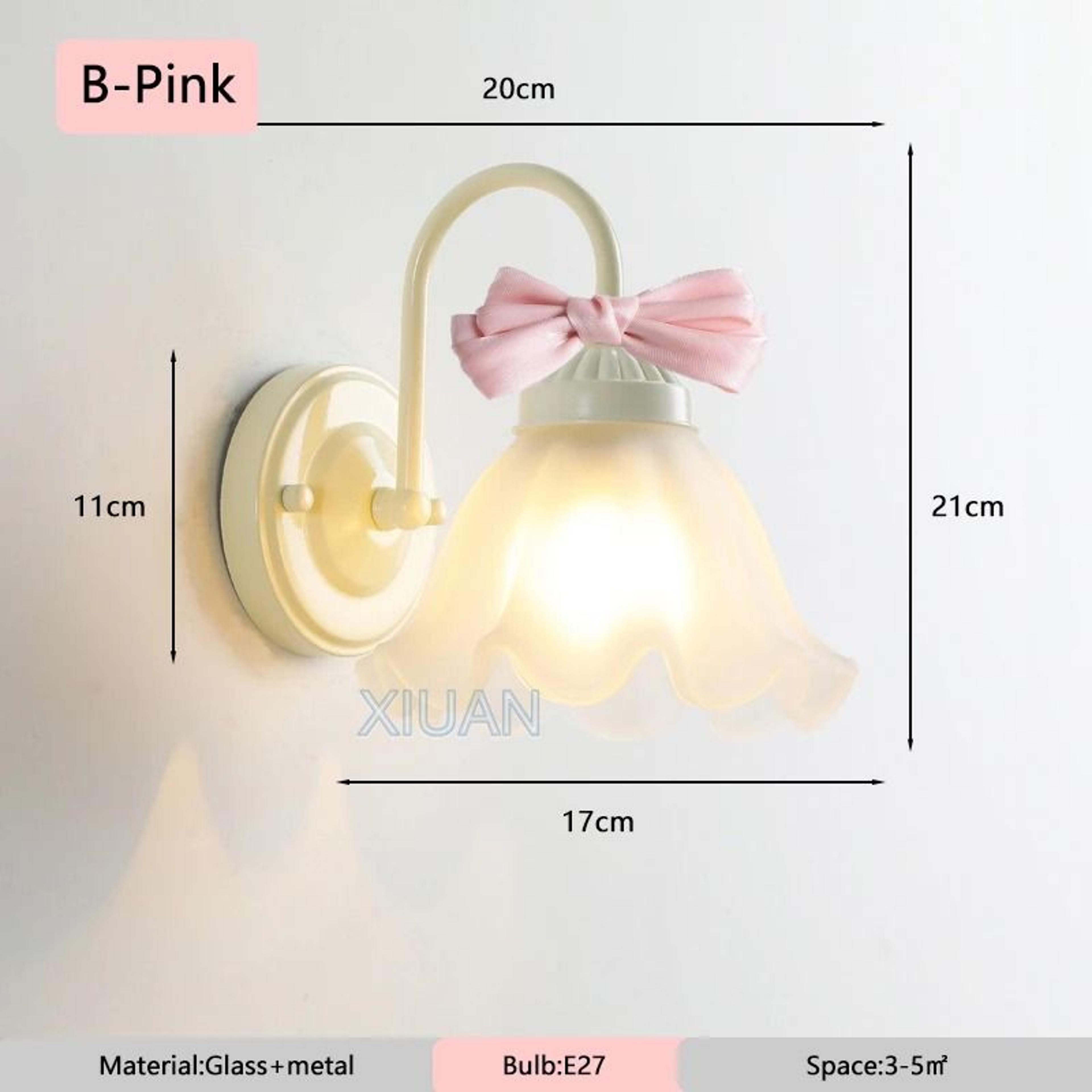 Rosette Bow Glass Wall Lamp 9
