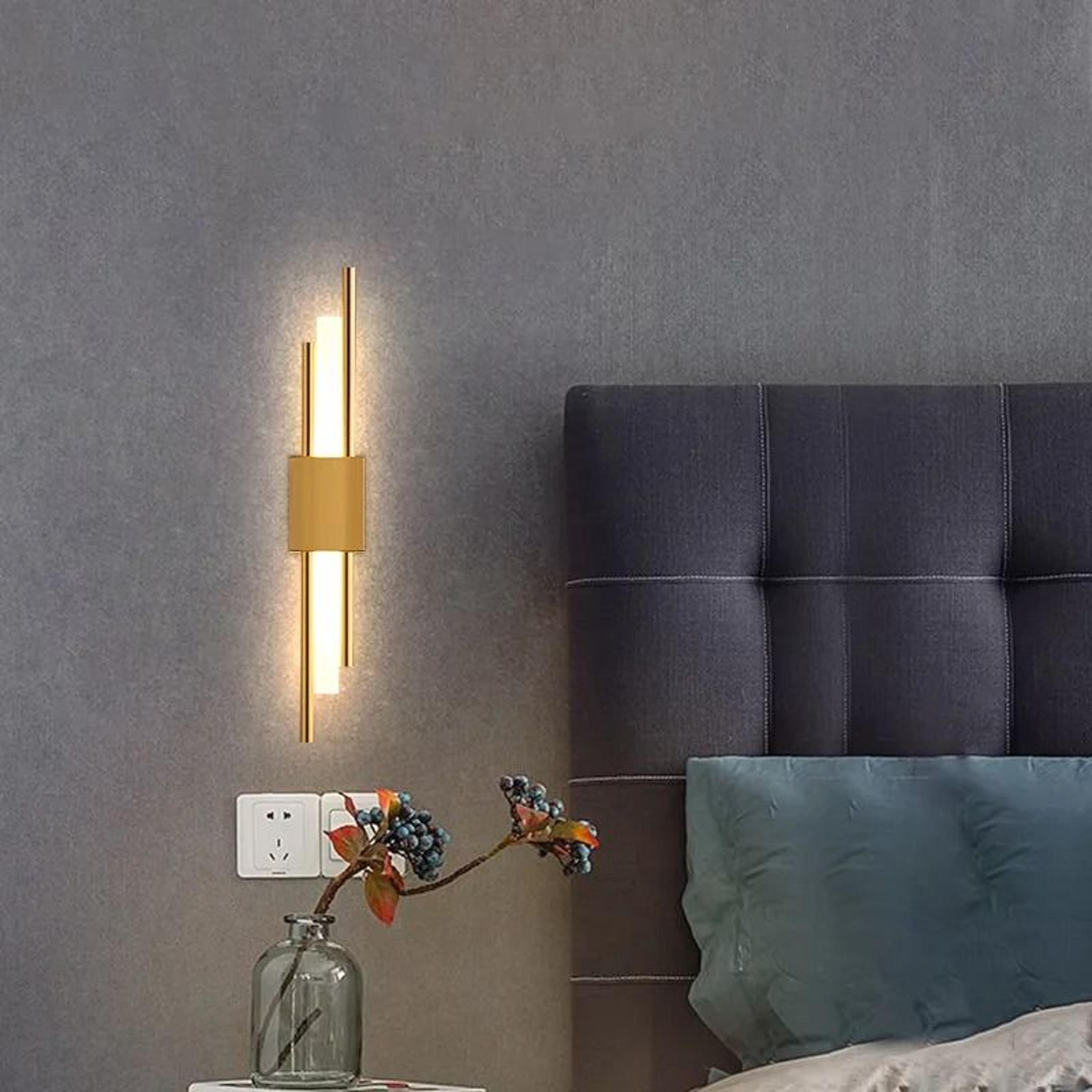 Modern Copper Line LED Wall Sconce 5