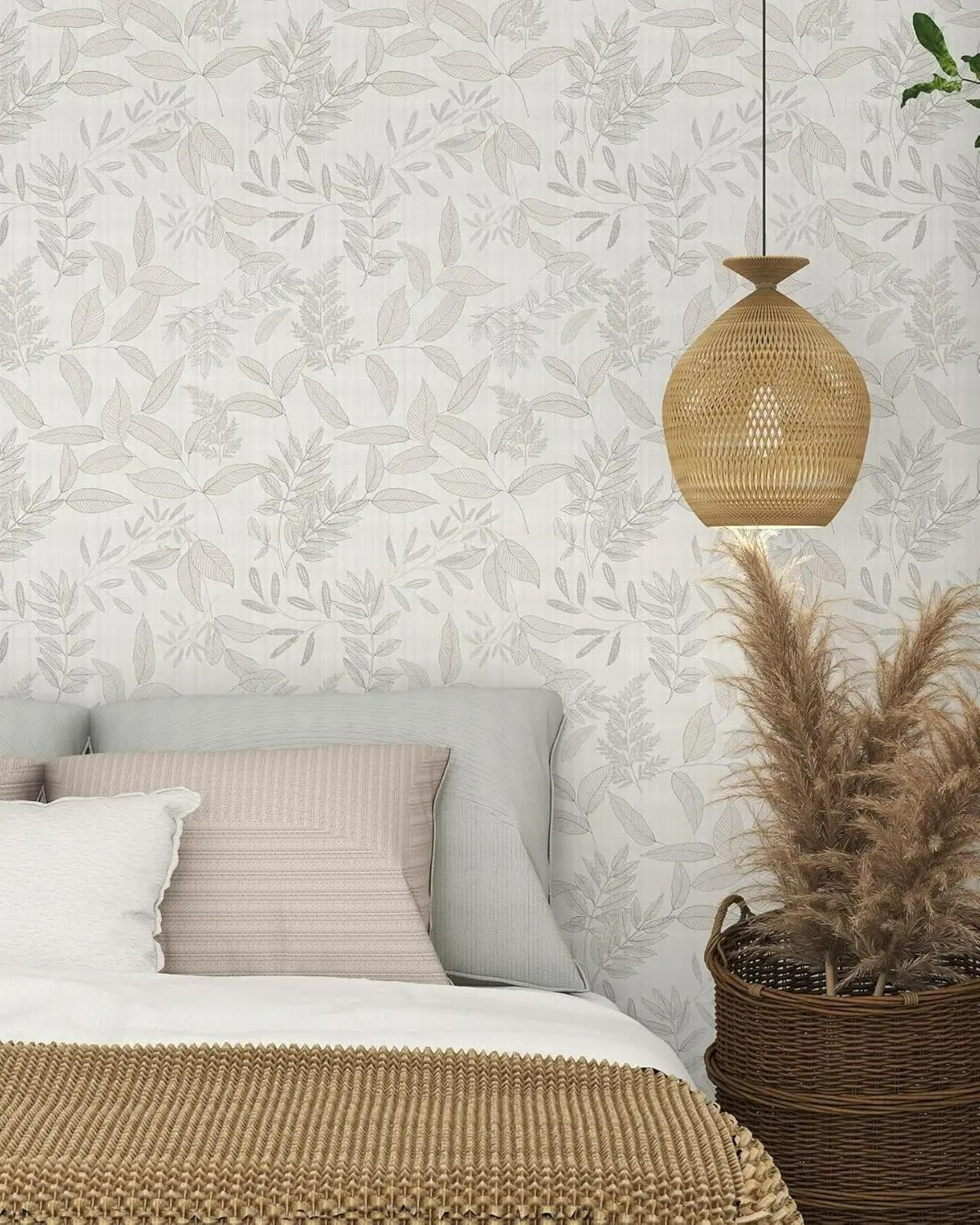Verdant Boho Leaf Wallpaper 1