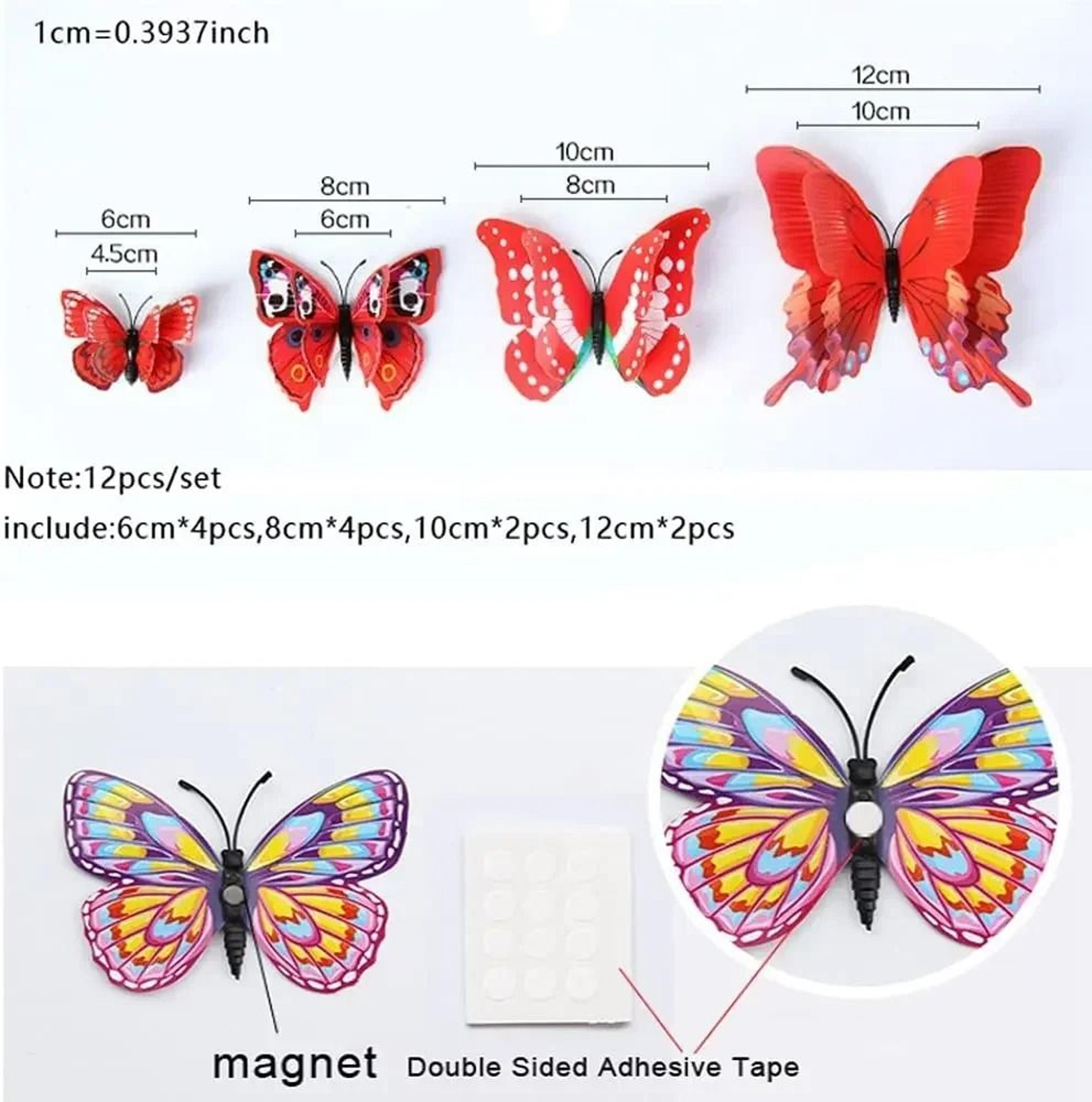 FlutterPop Colorful Butterfly Decal Set 4