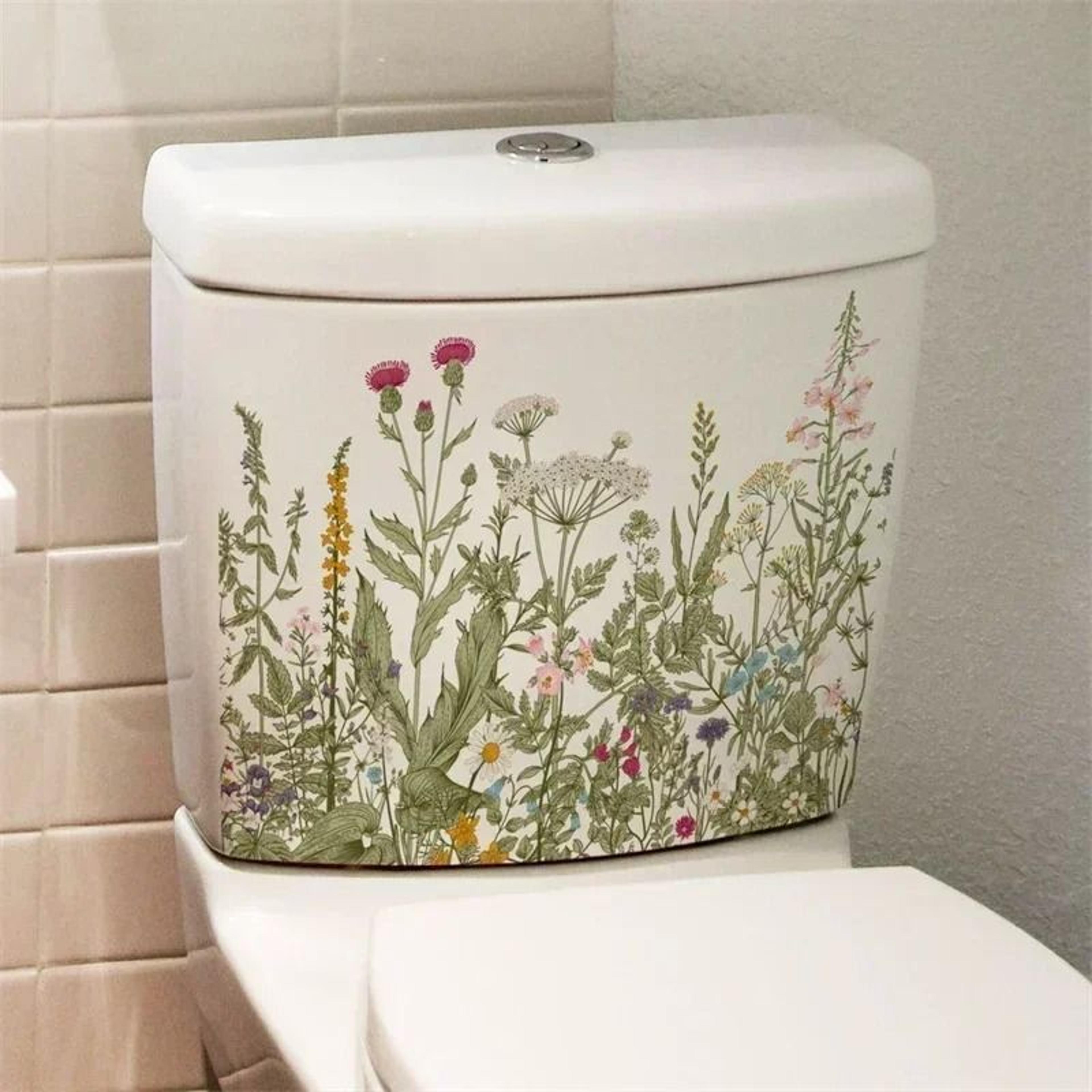 LeafLush Botanical Toilet Decor Stickers 2