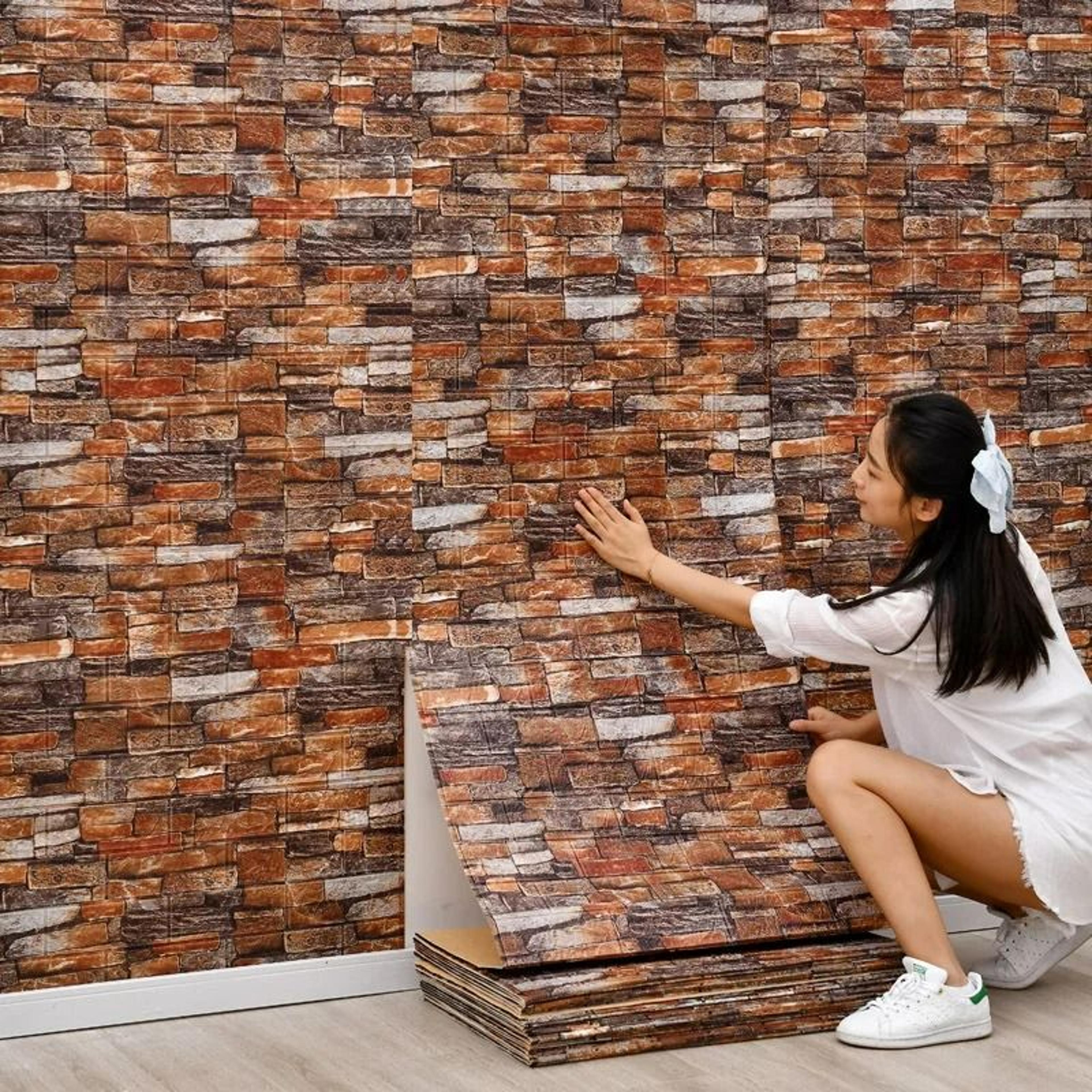 BrickHaven Retro 3D Wallcovering 3