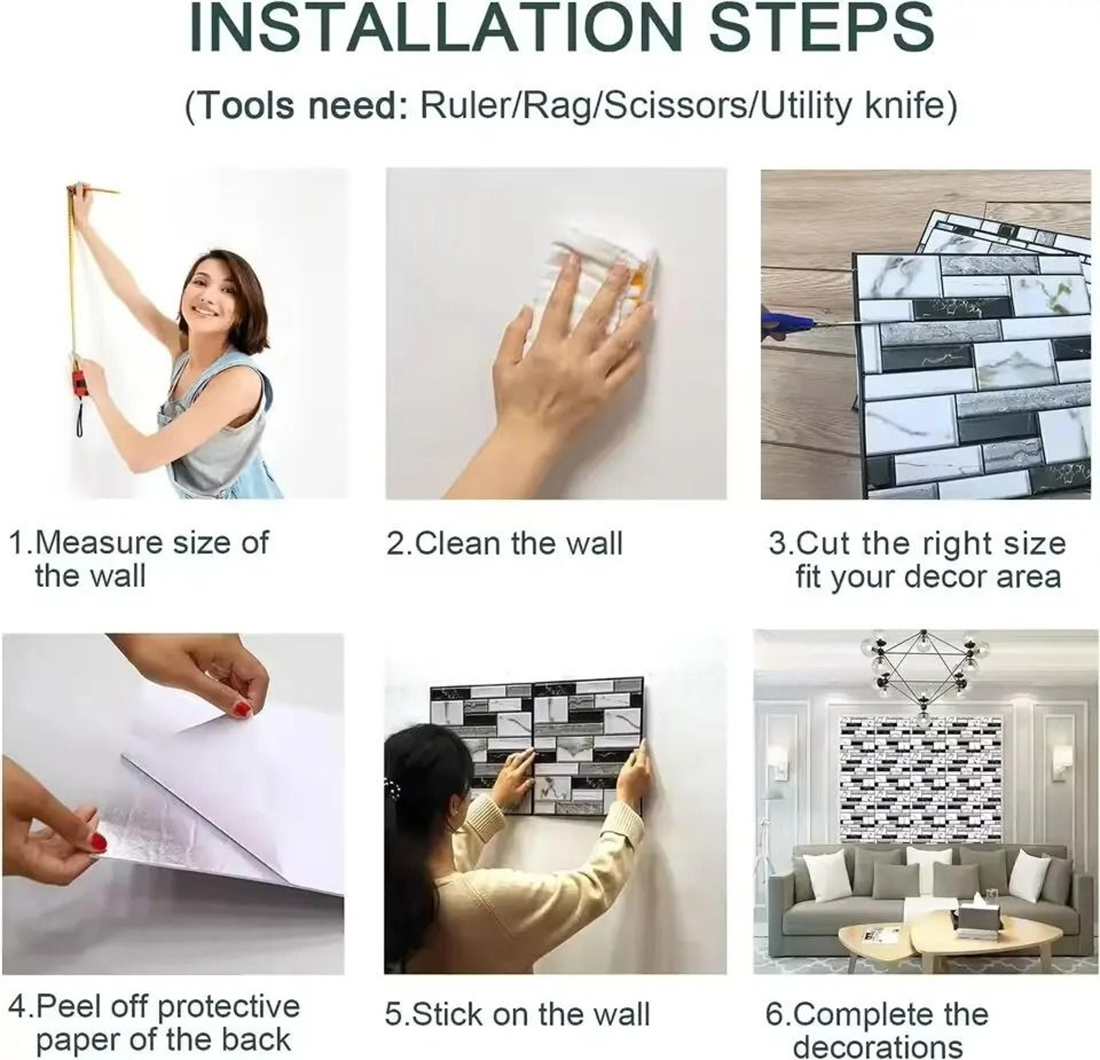 Easy Peel Stick Wall Tiles 6