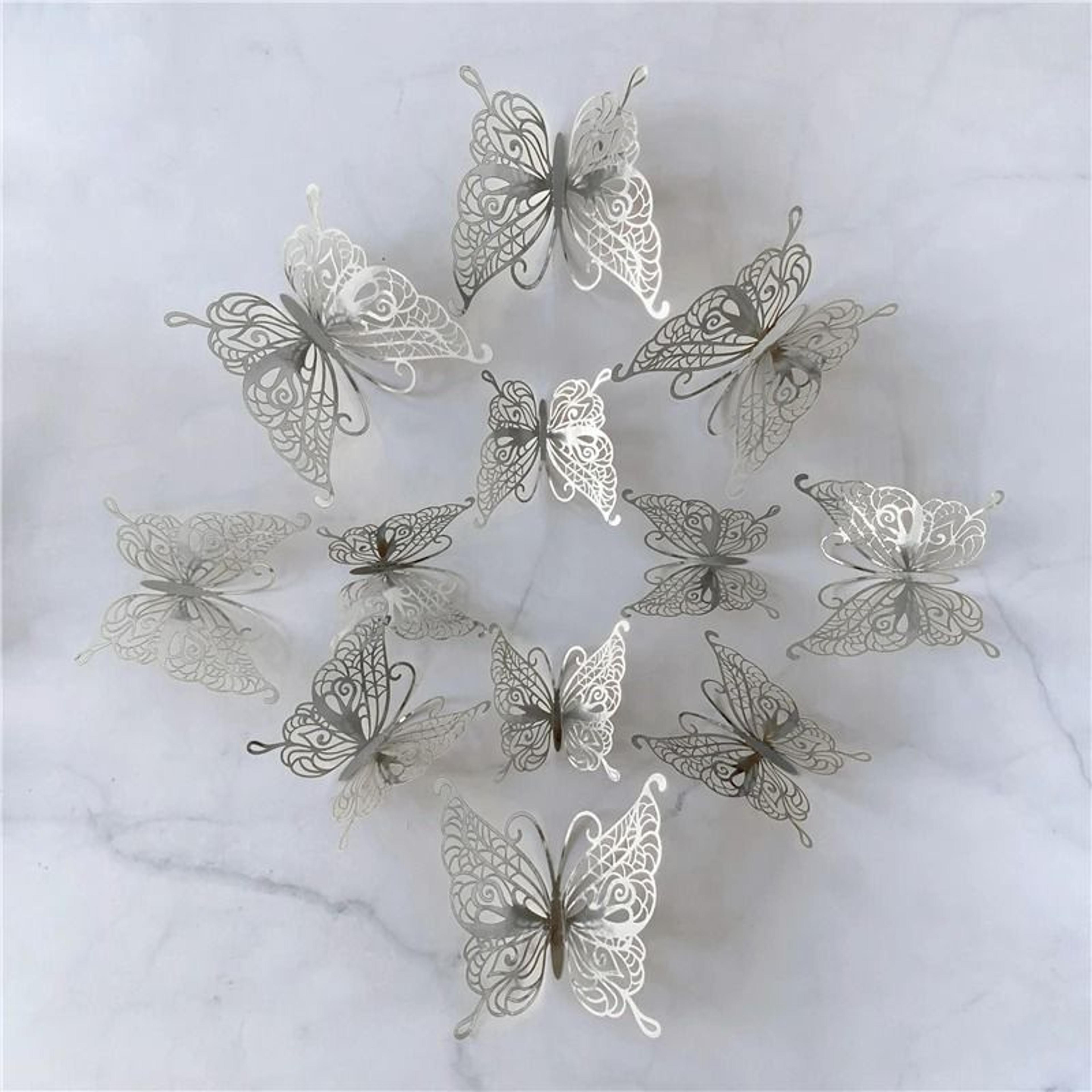 Fluttering Hollow Butterfly Wall Set 17