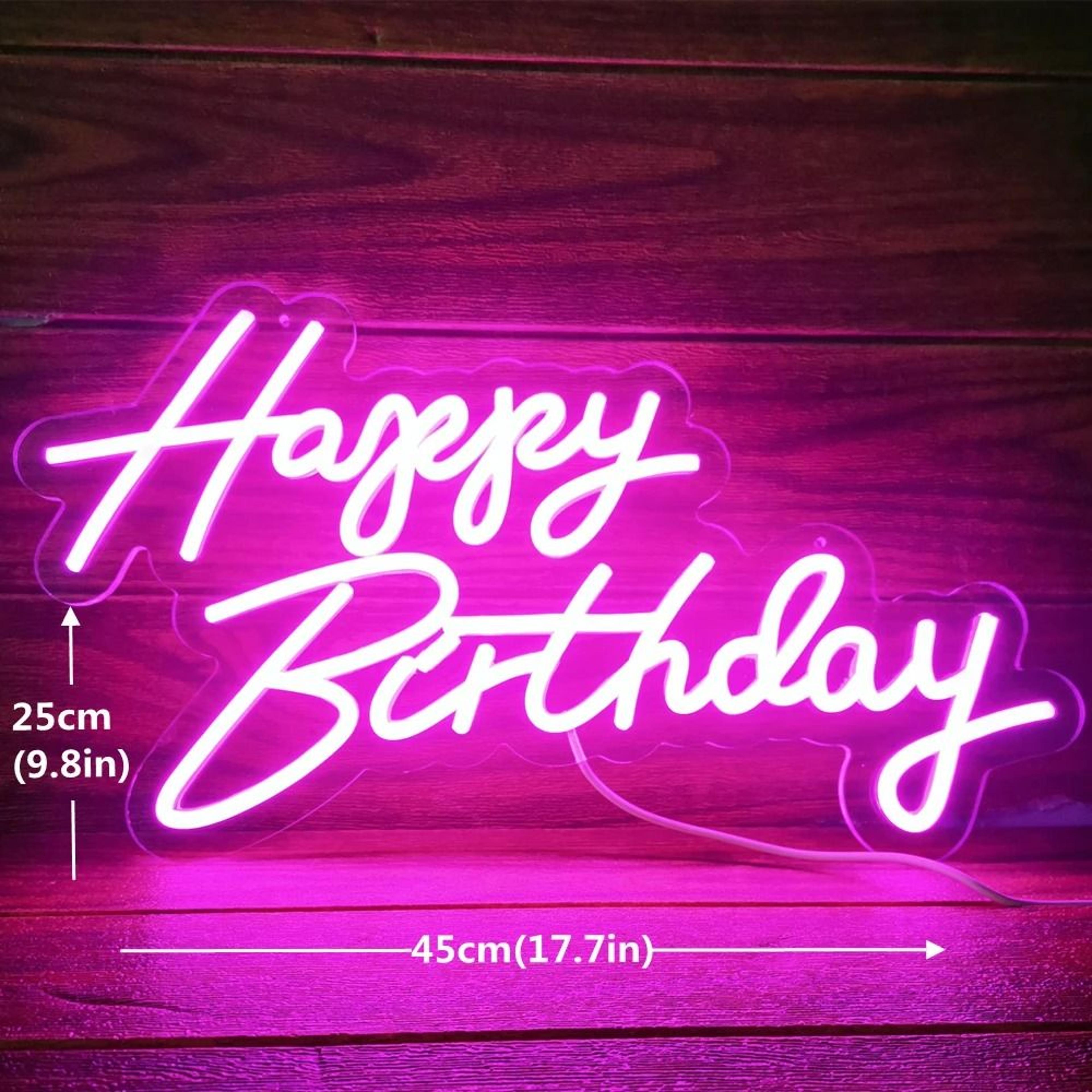 BirthdayWish Dimmable Neon Sign 13