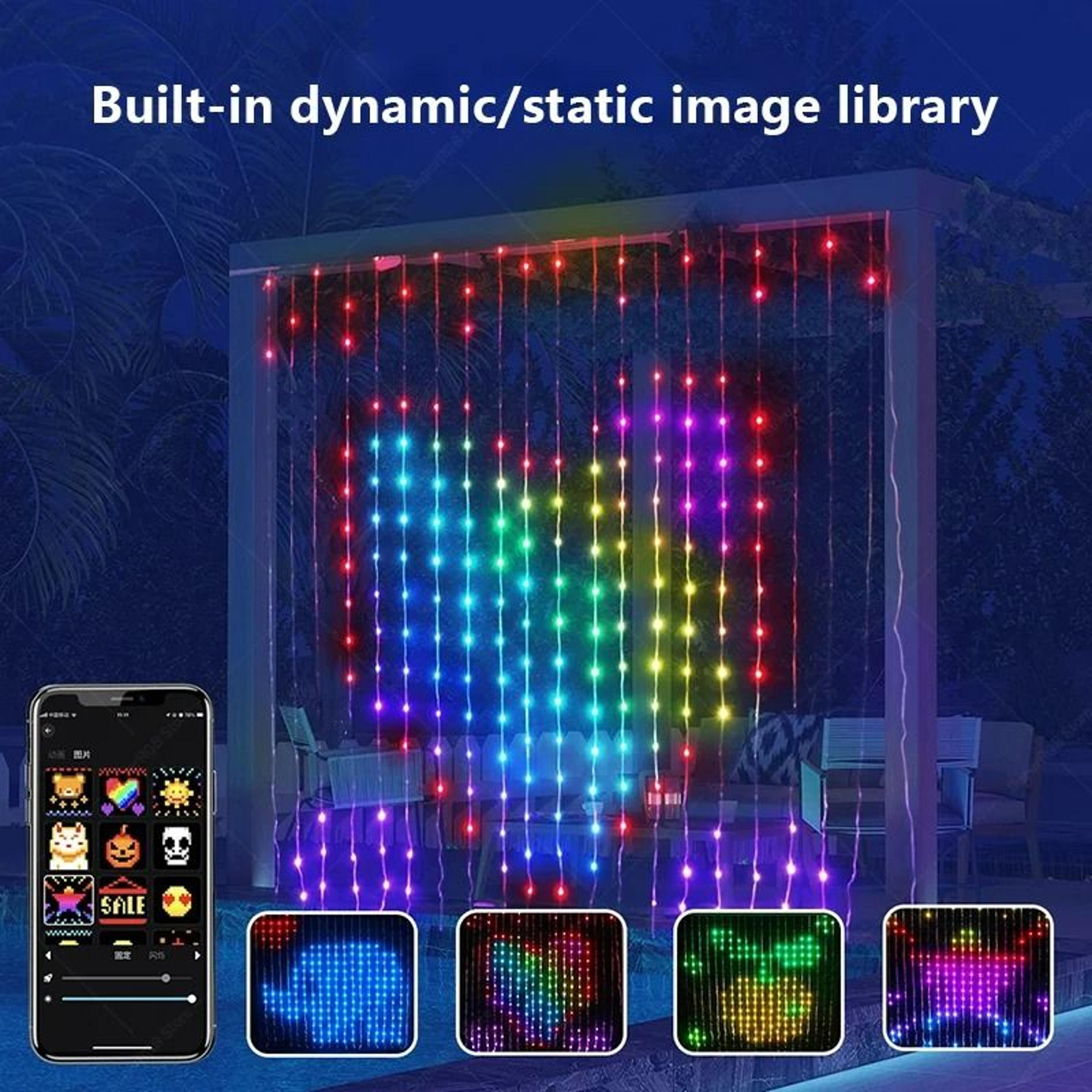 Aurora Canvas 400 LED Smart Curtain Lights With App Control 6