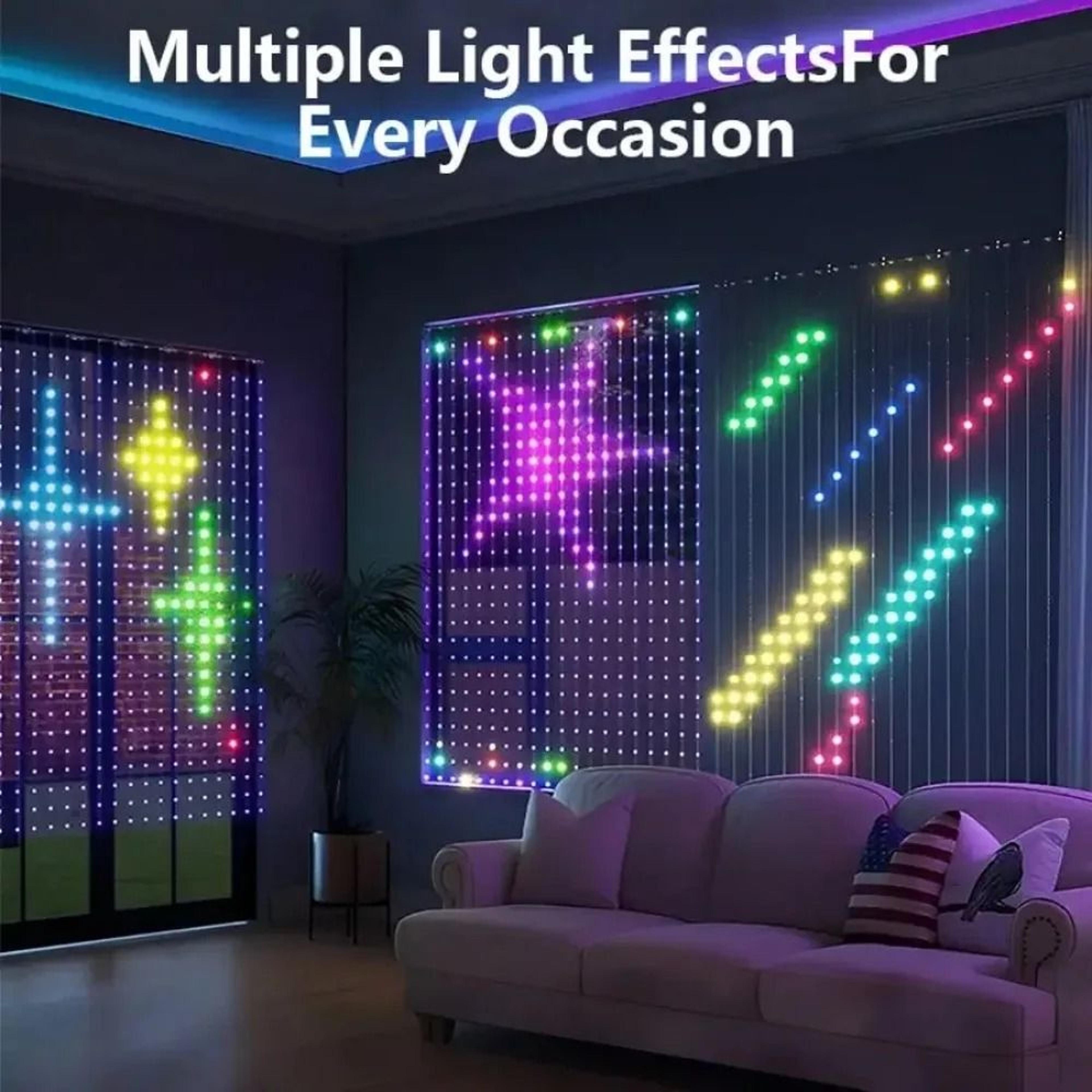 GlowScript Smart RGB Curtain Lights With App Control 3