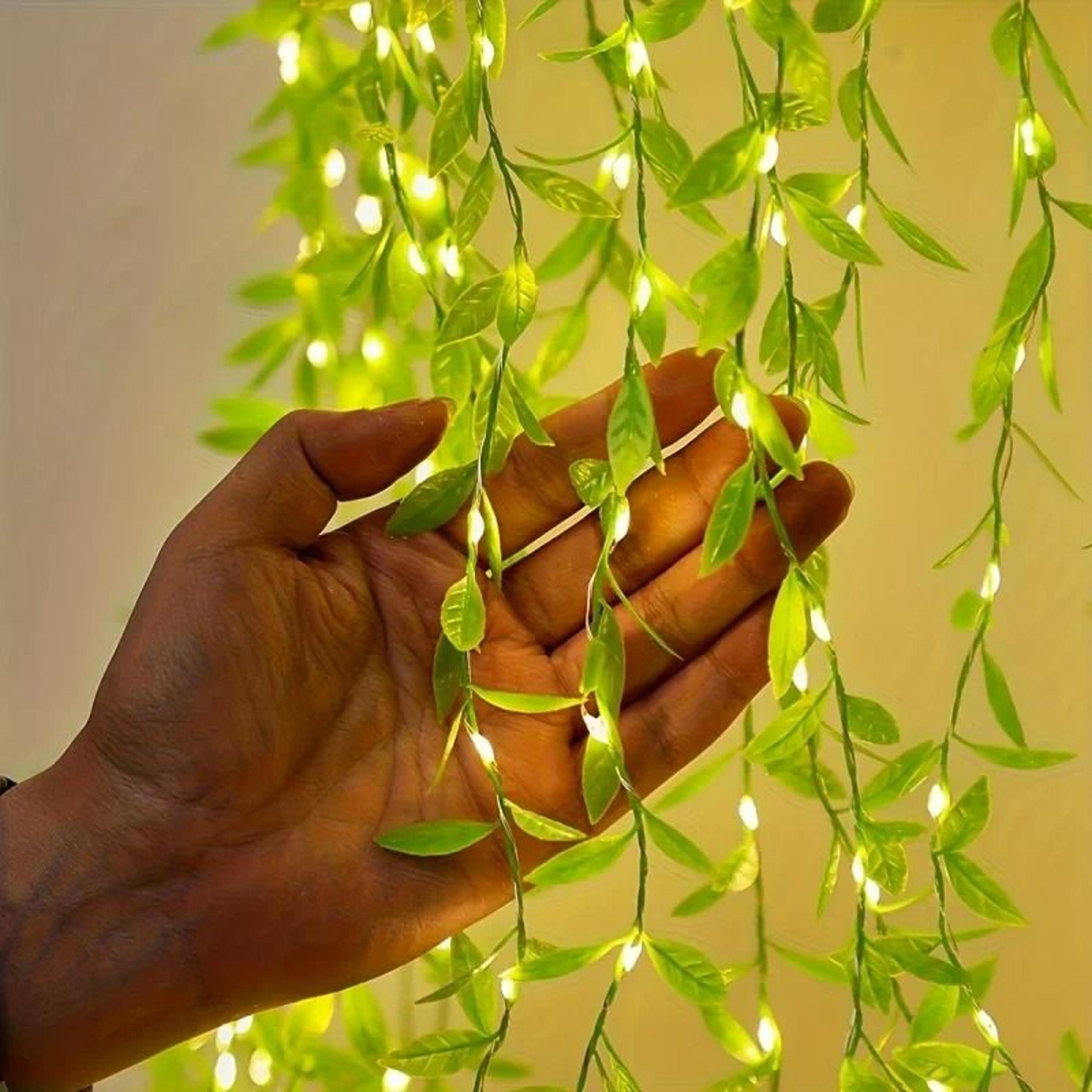 WillowGlow 20 LED Leaf Copper Wire Fairy String Lights 0