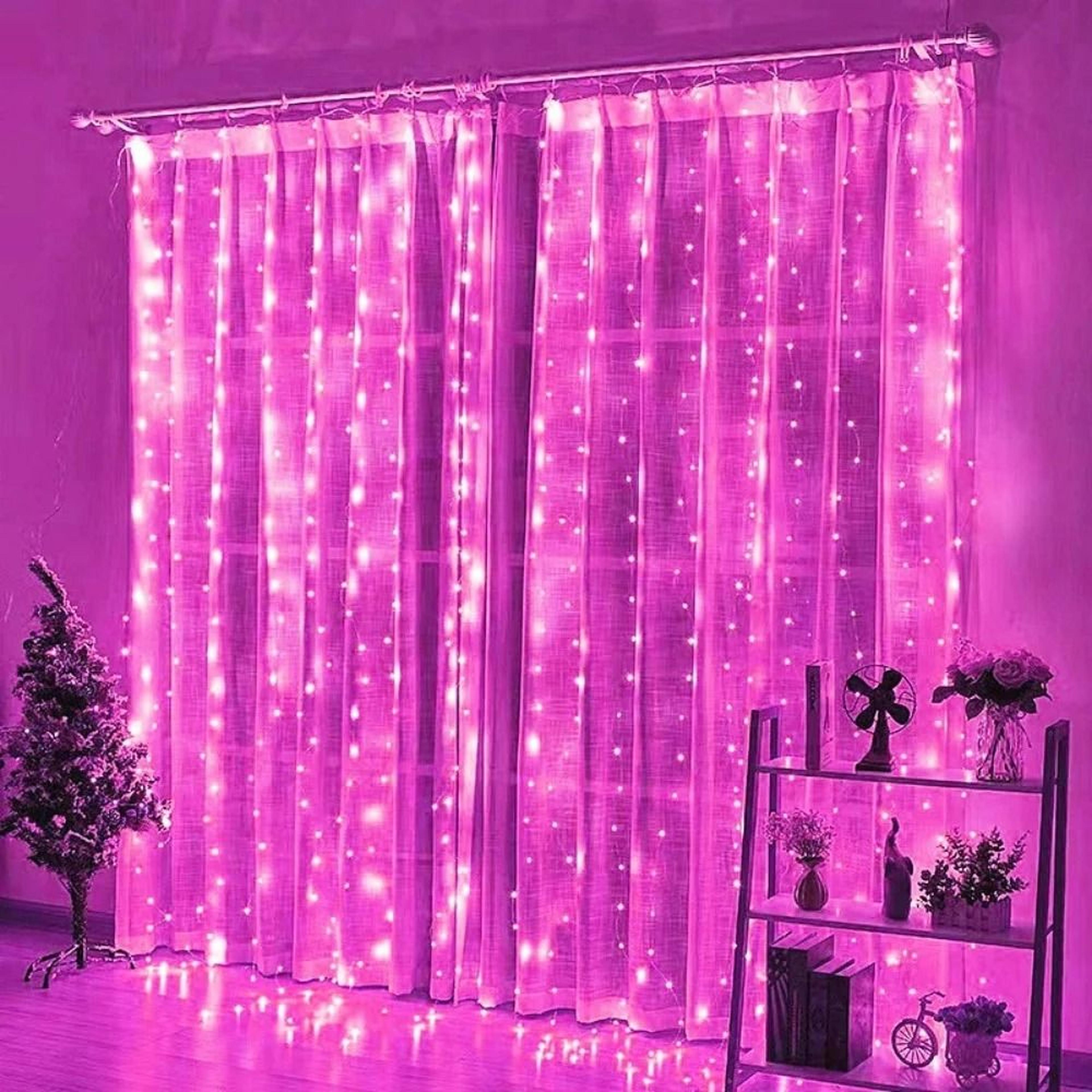 NoorVista USB LED Curtain String Lights With Remote And 8 Modes 12