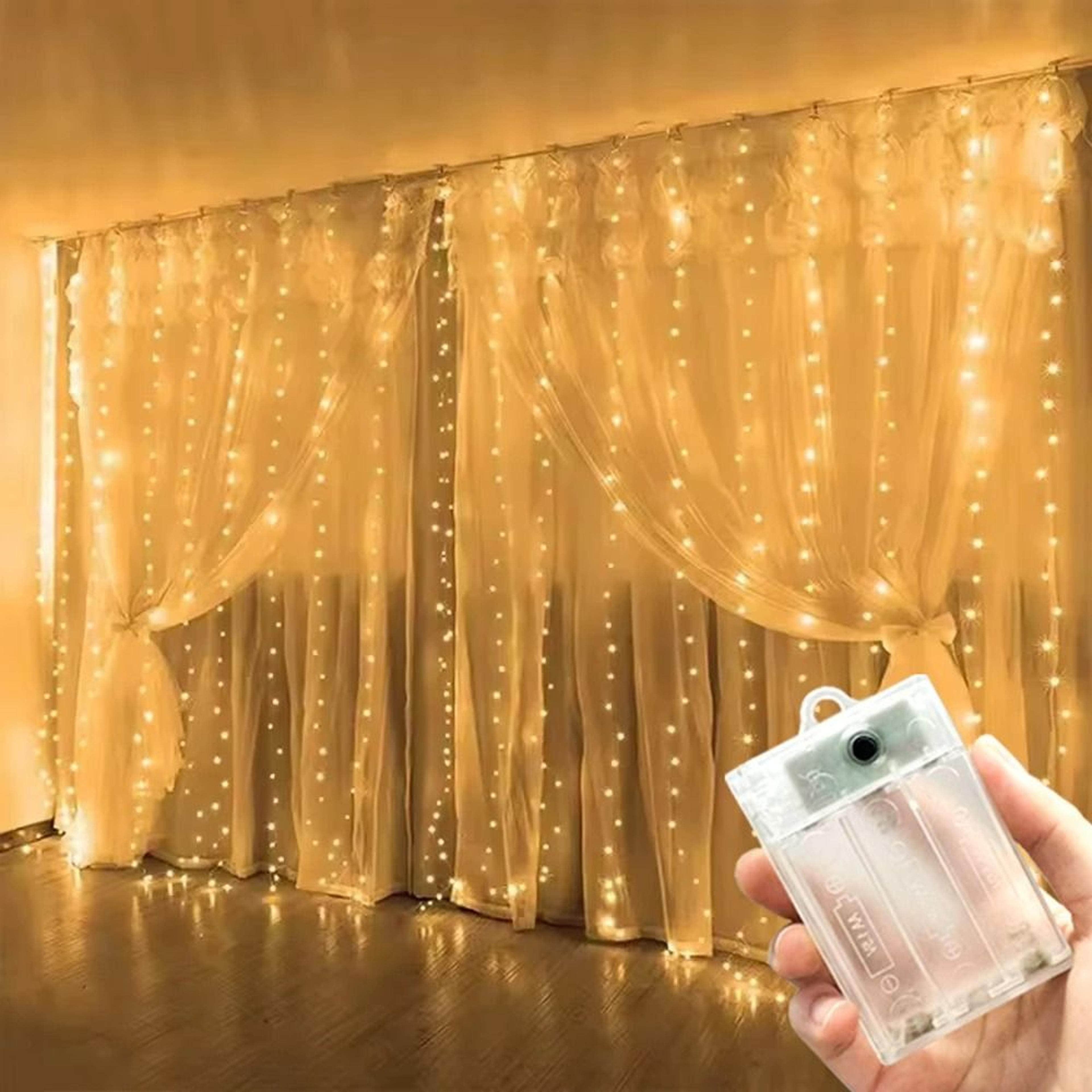 NoorCascade Battery Powered Eid Curtain String Lights 8