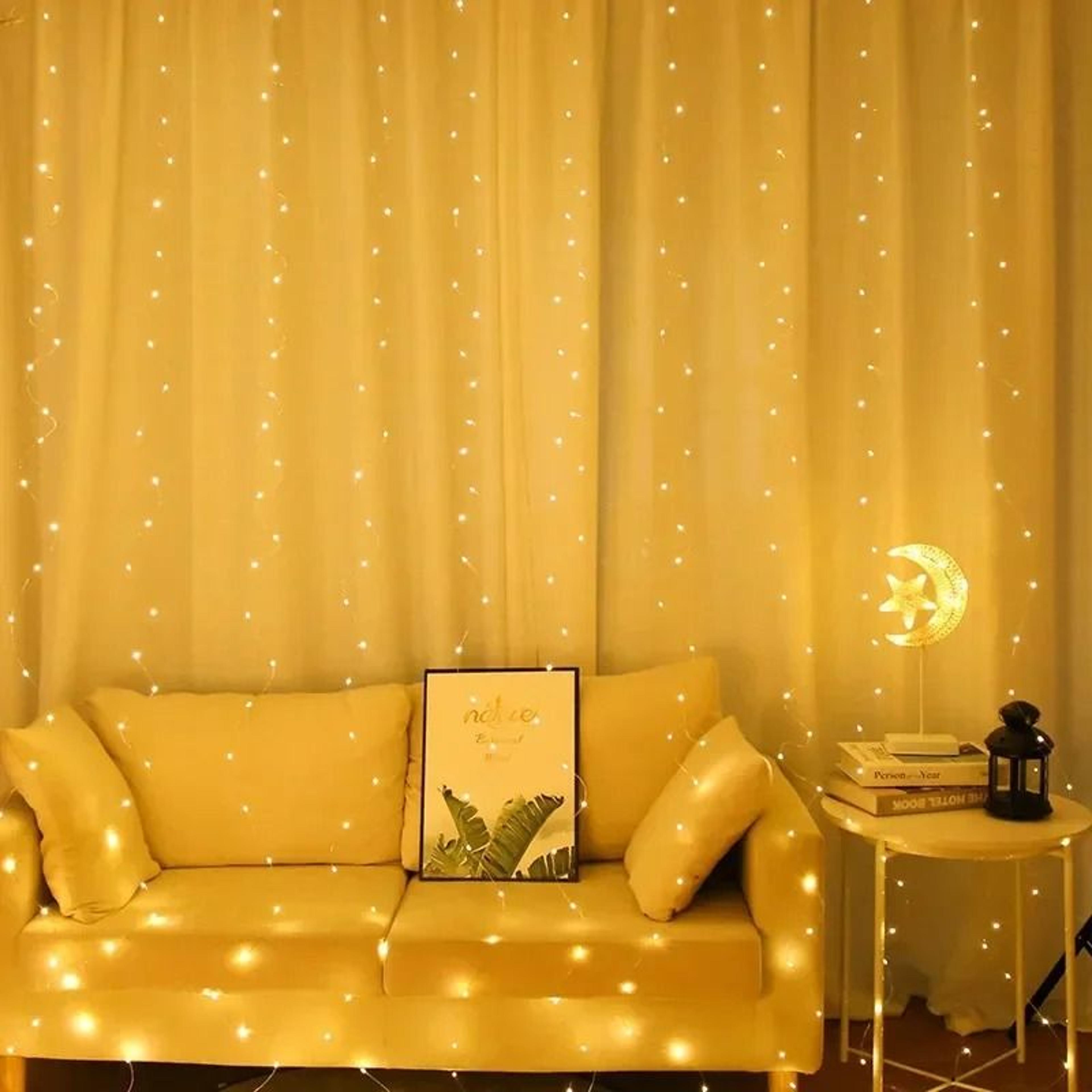CascadeCharm 300 LED USB Waterfall Curtain Lights With Remote 2
