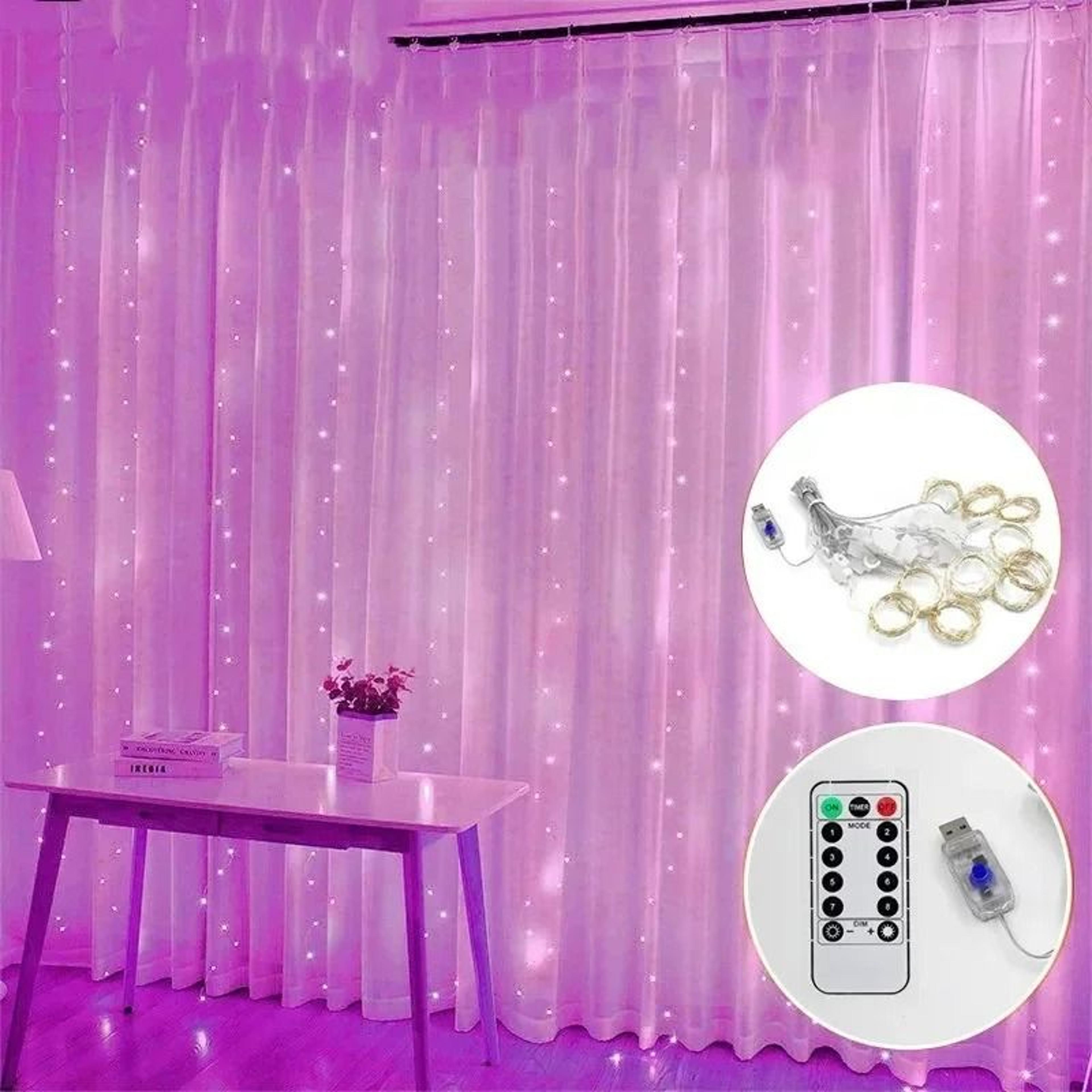 CascadeCharm 300 LED USB Waterfall Curtain Lights With Remote 13