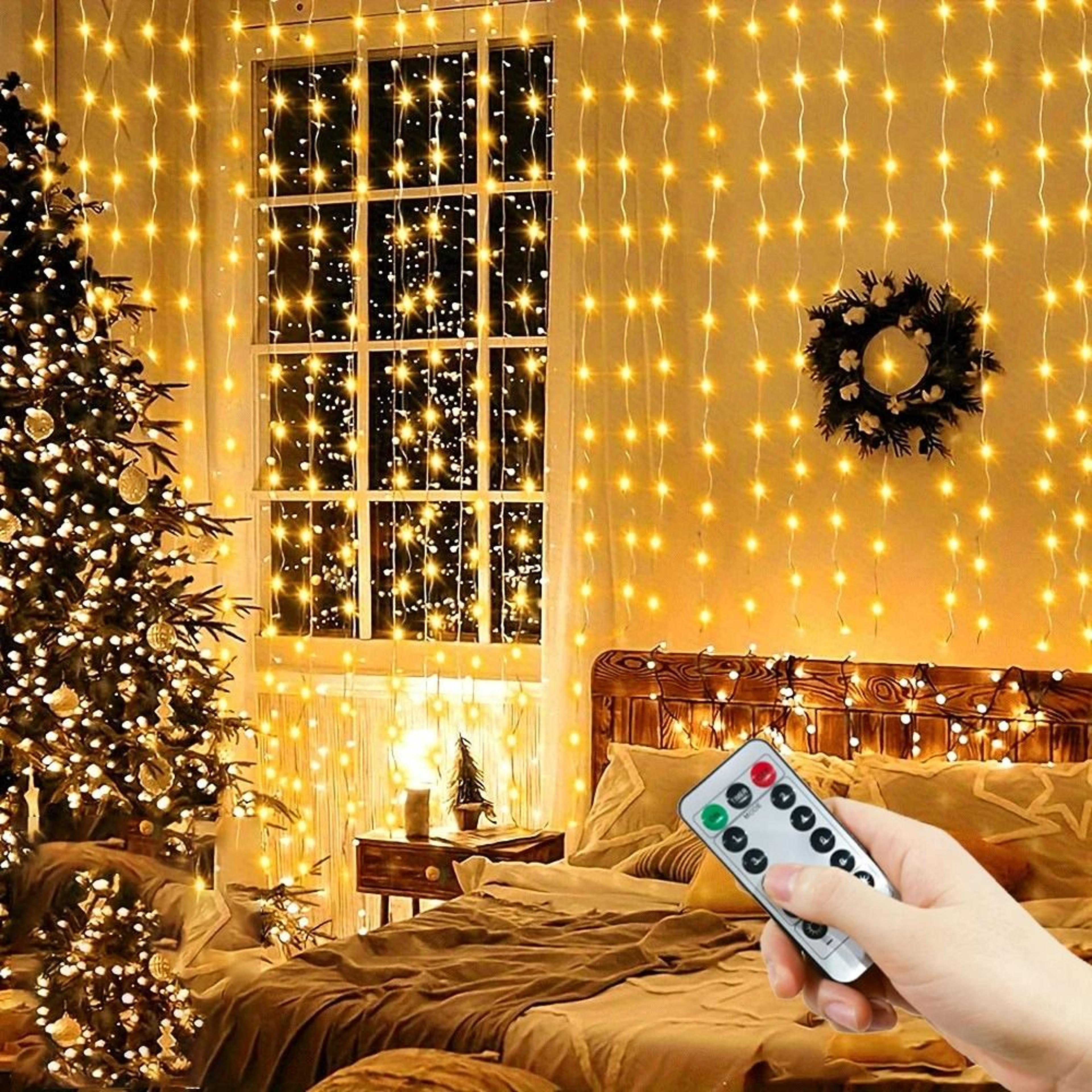 NoorSpan Wide USB Ramadan Curtain Lights With Remote 8