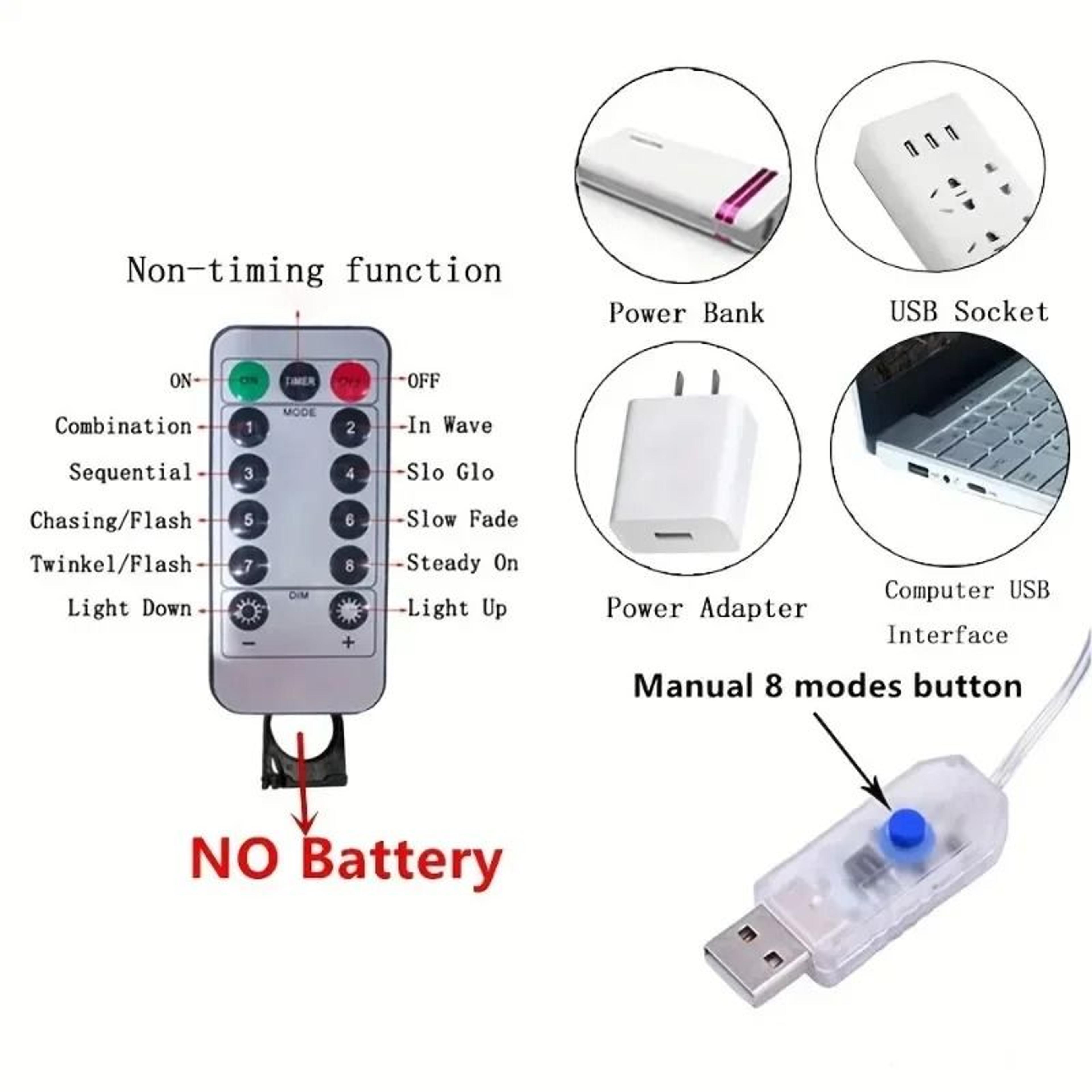 RadiantWindow 3M Or 6M USB Curtain Lights With Remote 1