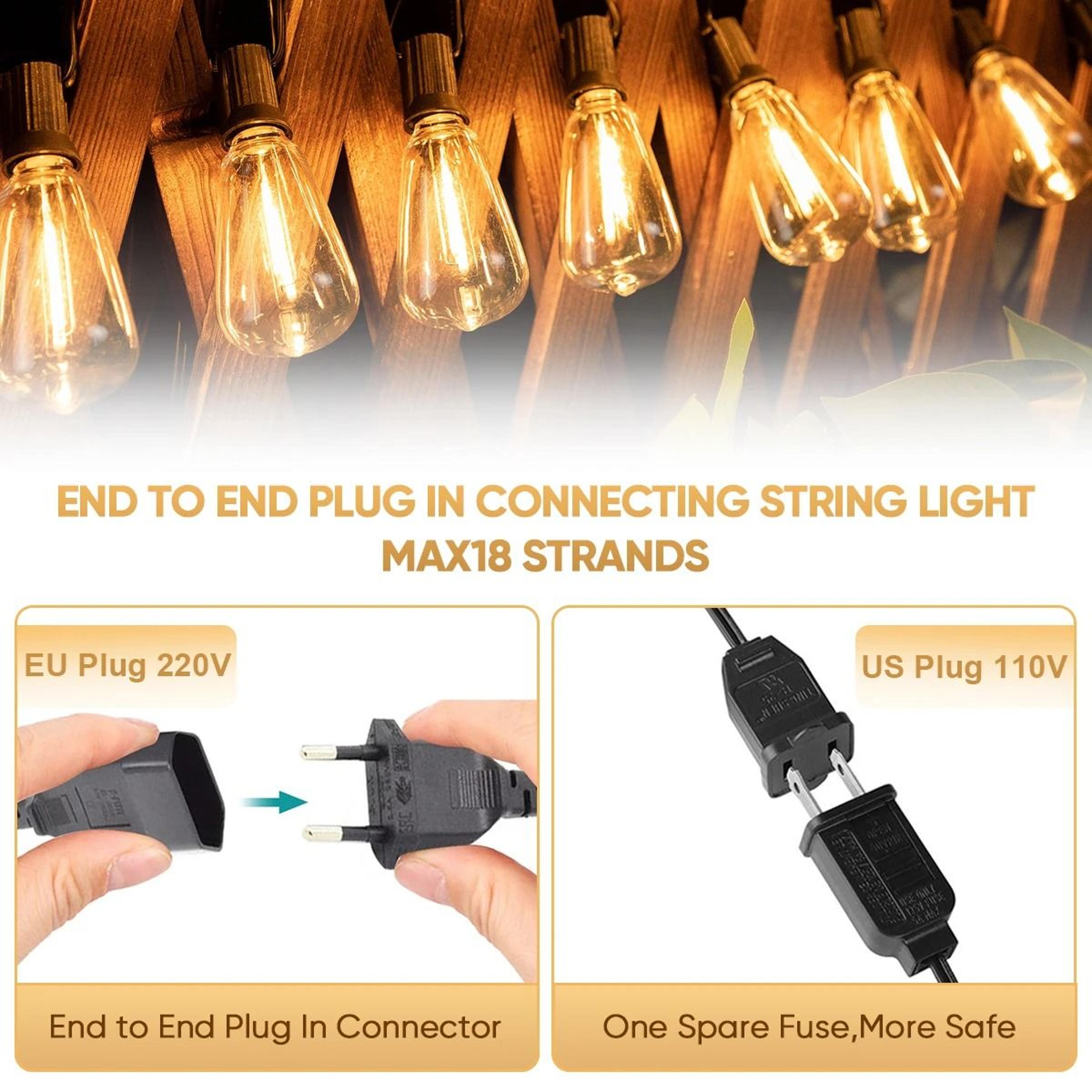 EdisonGlow Connectable Patio Lights 3