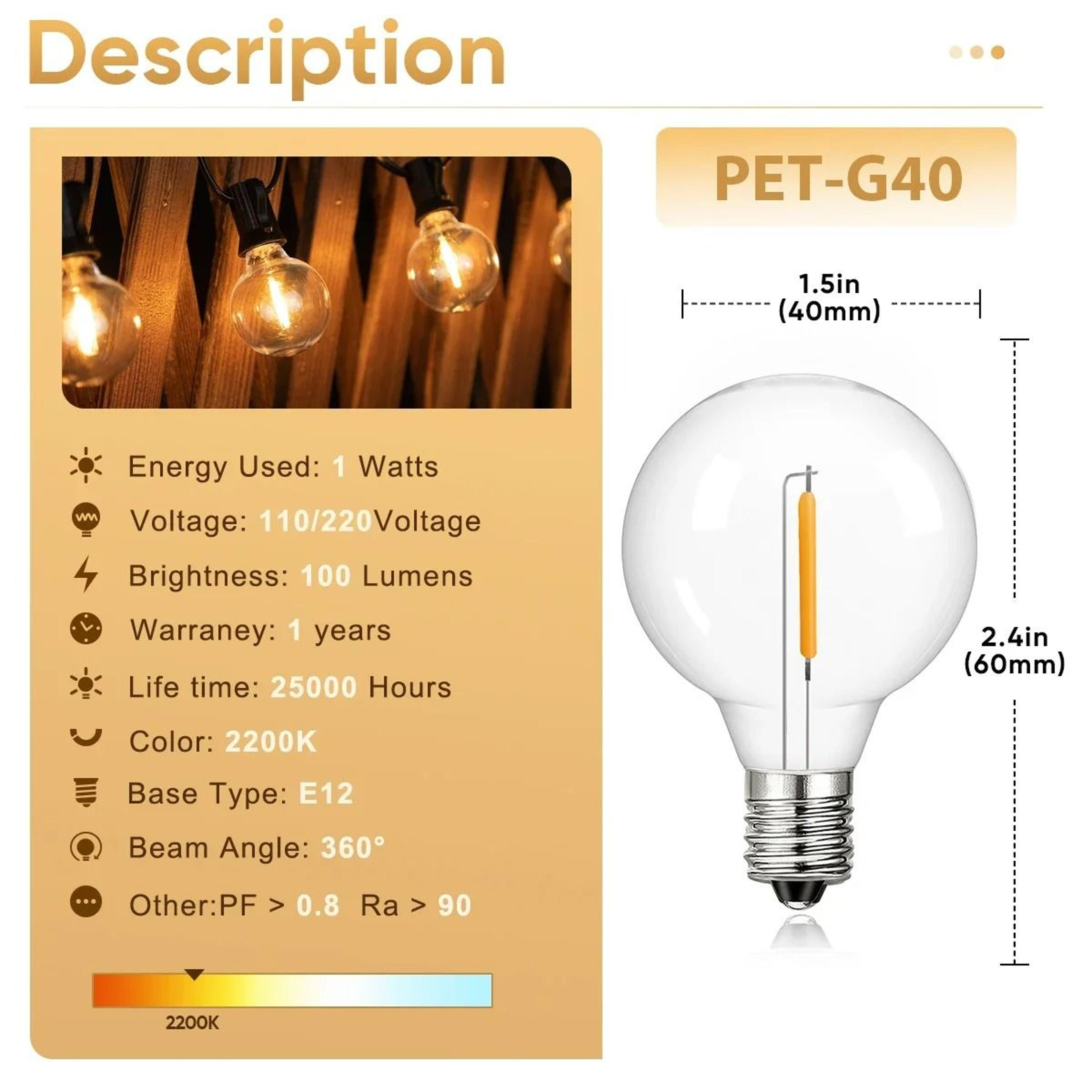 CampGlow Connectable G40 Lights 4