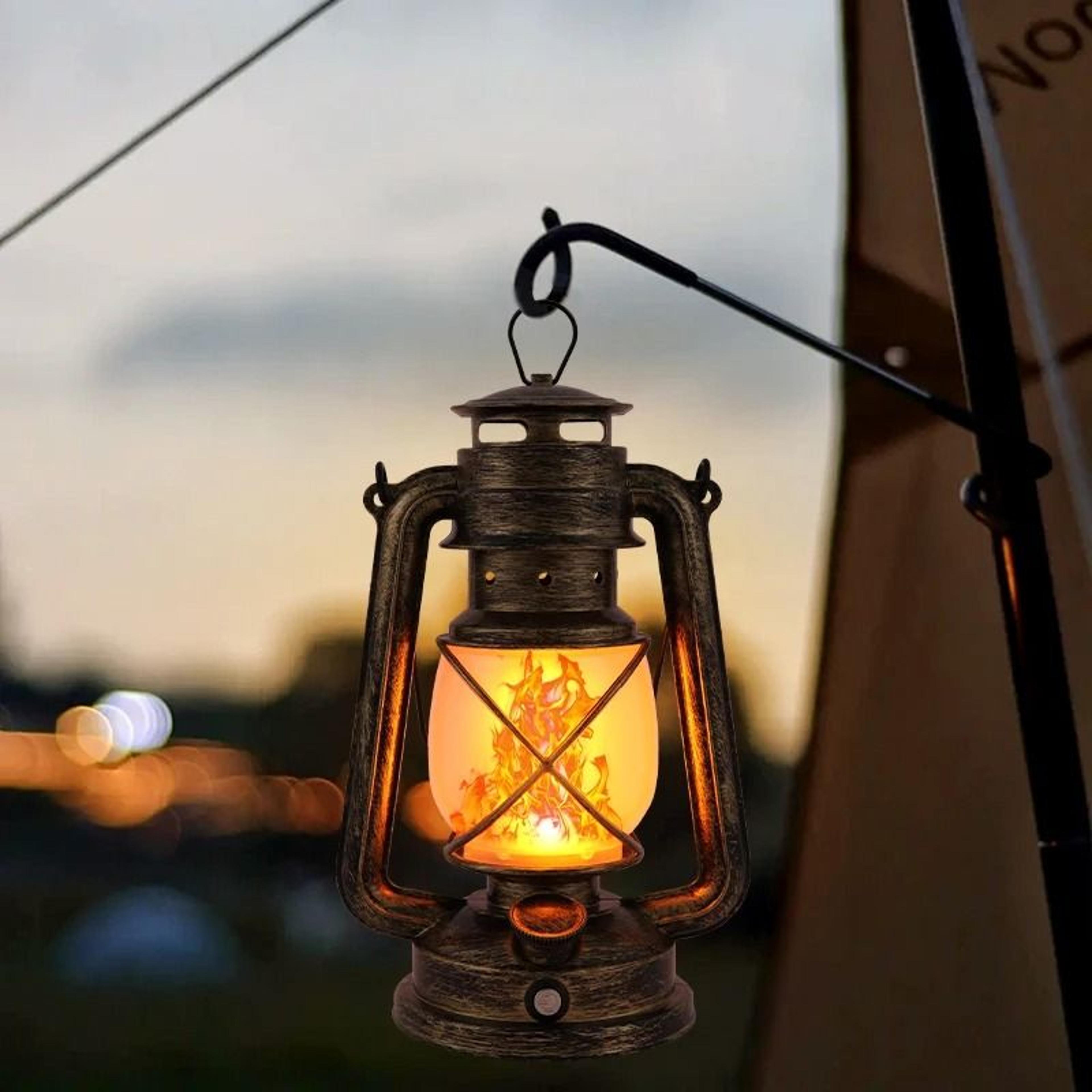 Glowridge Retro Flame Lantern 0