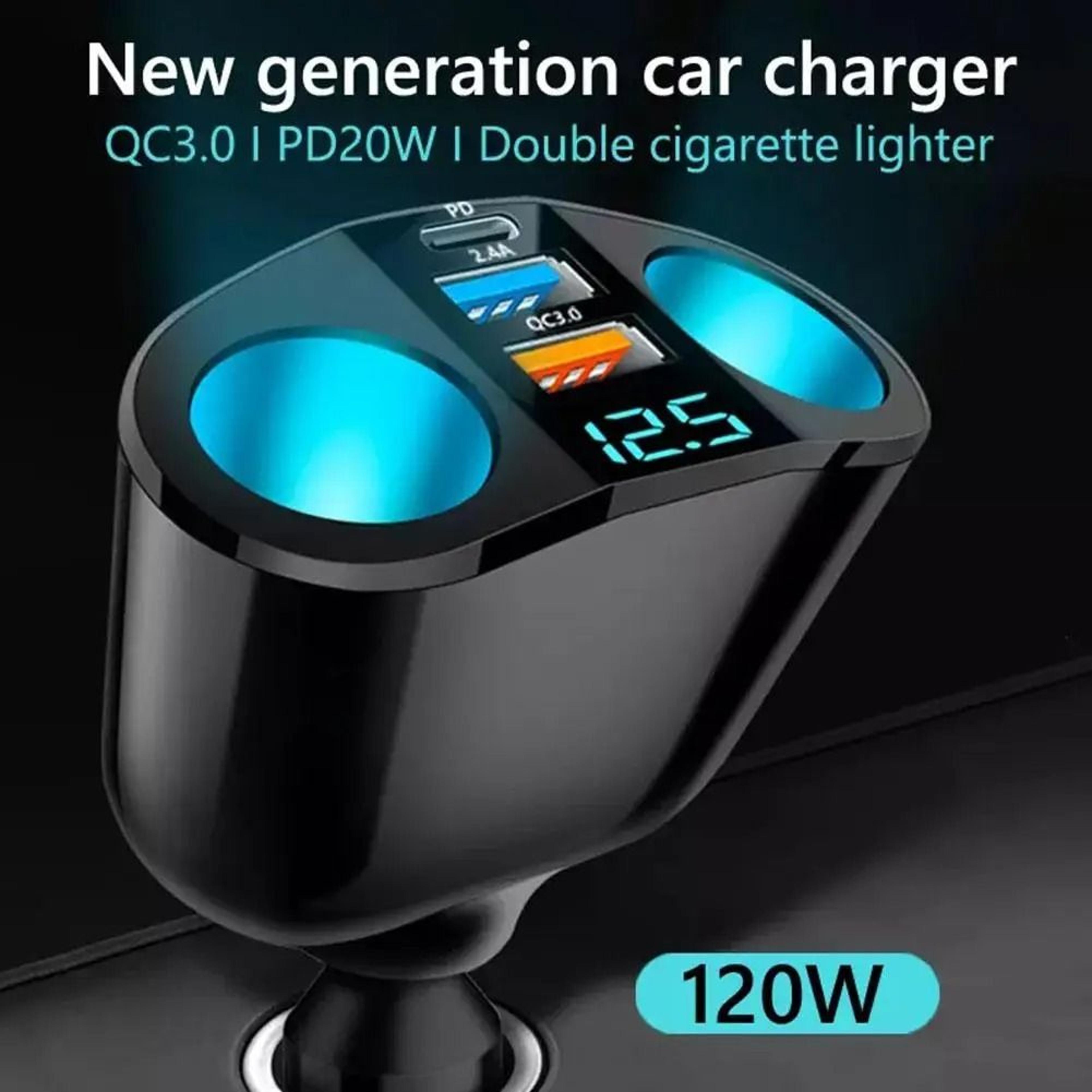 VoltPort Dual Socket Car Charger 4