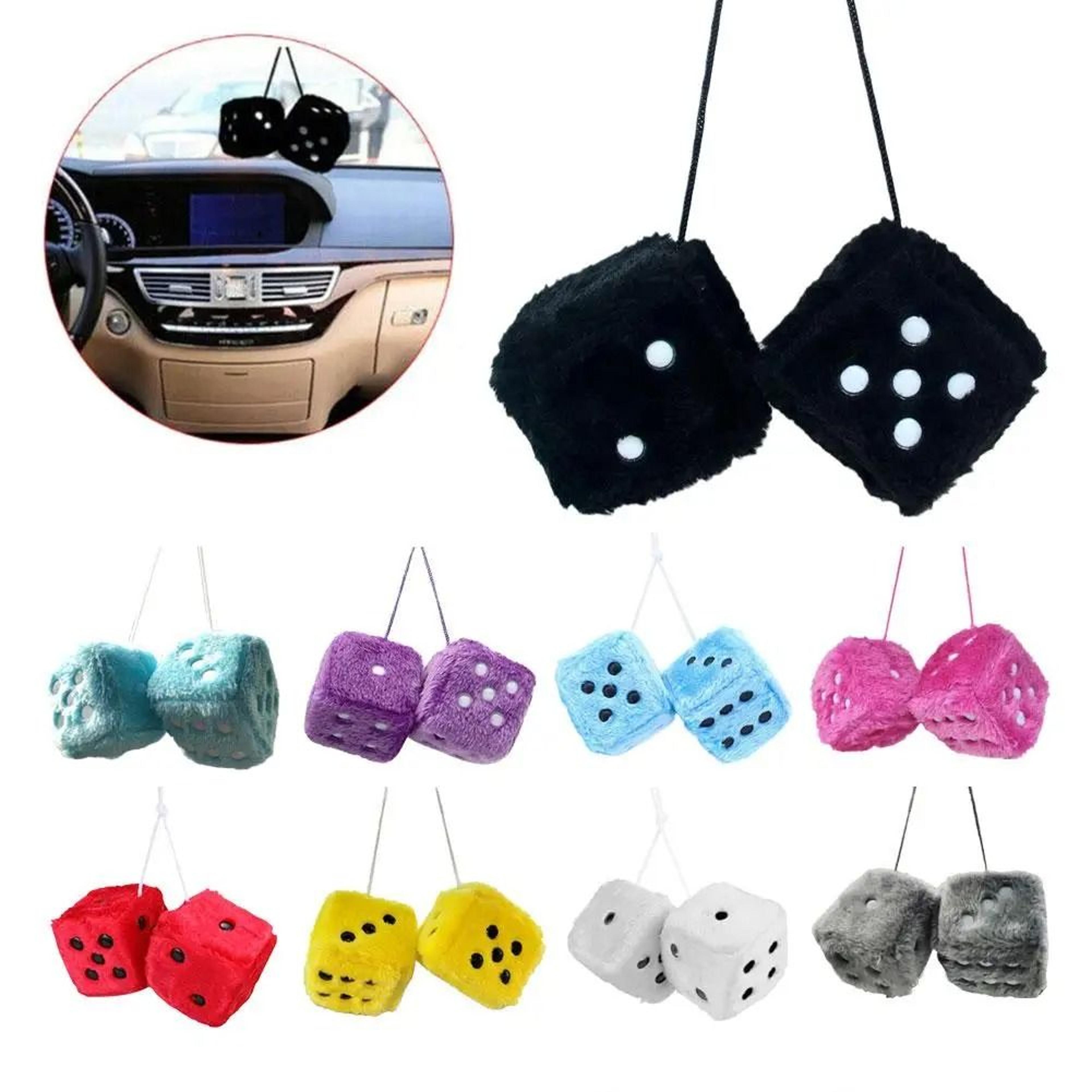 fuzzyroll plush dice pendant