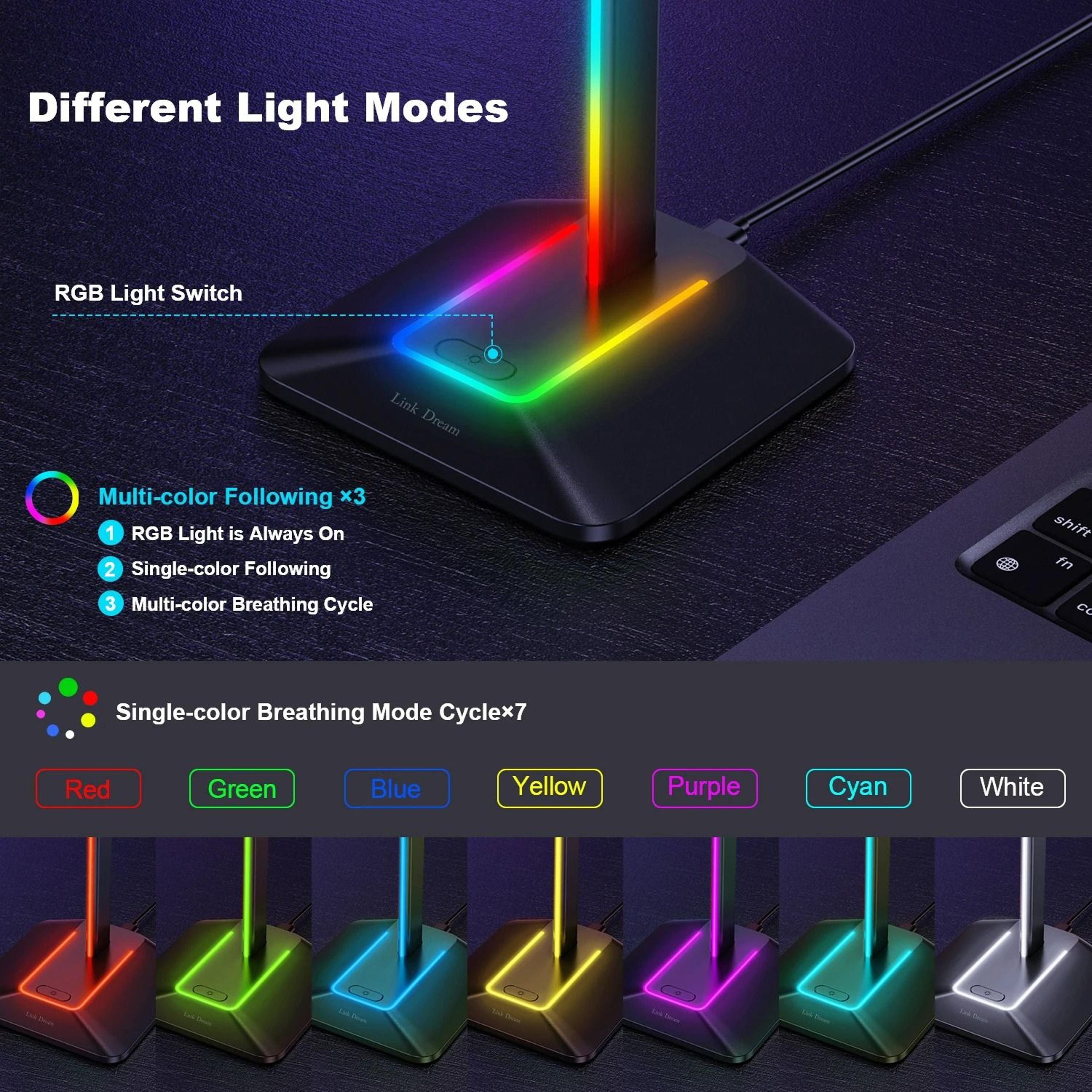 GlowDock RGB Headset Stand 3