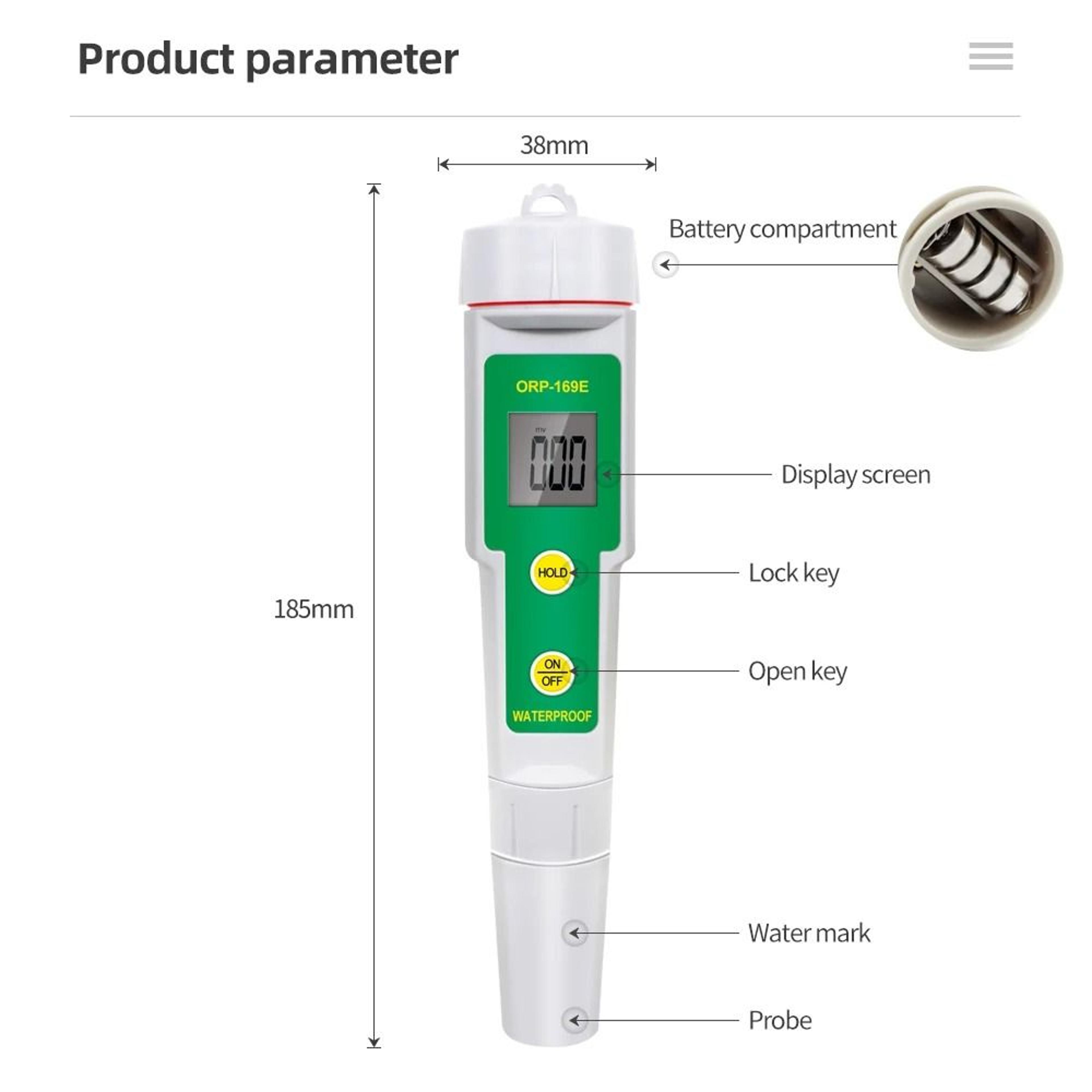 AquaSense Waterproof ORP Meter 2
