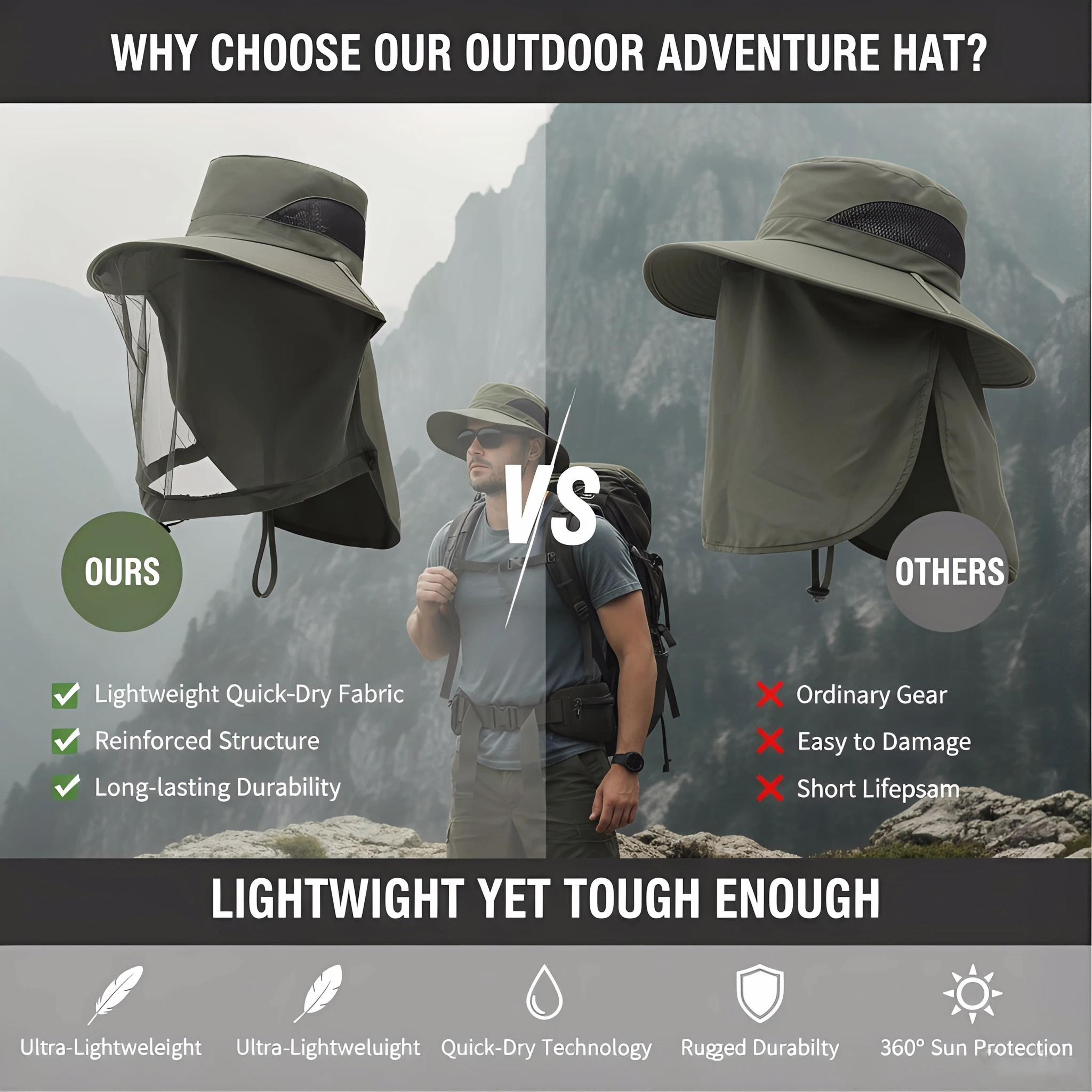 TrailGuard Mosquito Sun Hat 6