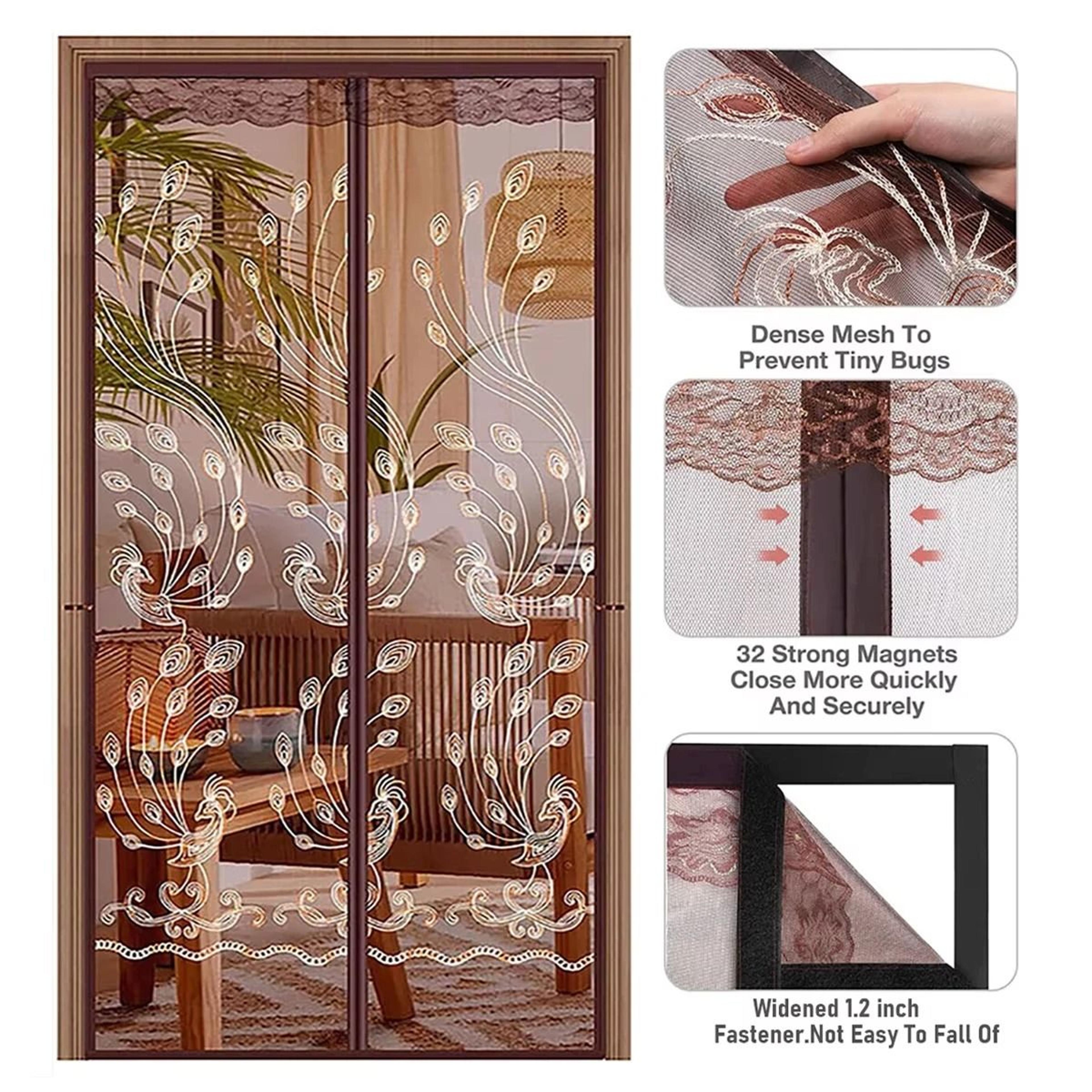 Peacock Haven Magnetic Screen Curtain 2