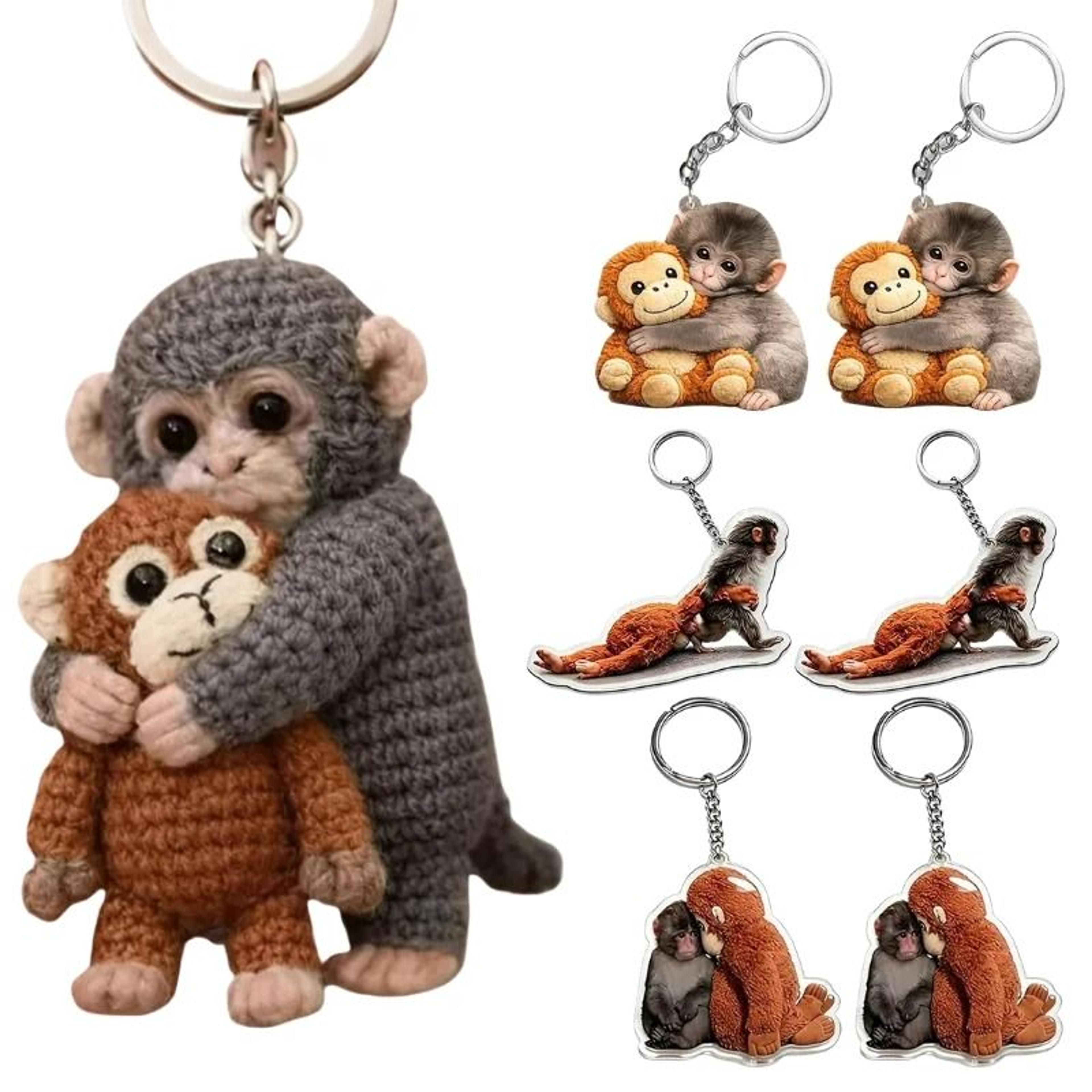 PunchPal Crochet Monkey Keychain 1