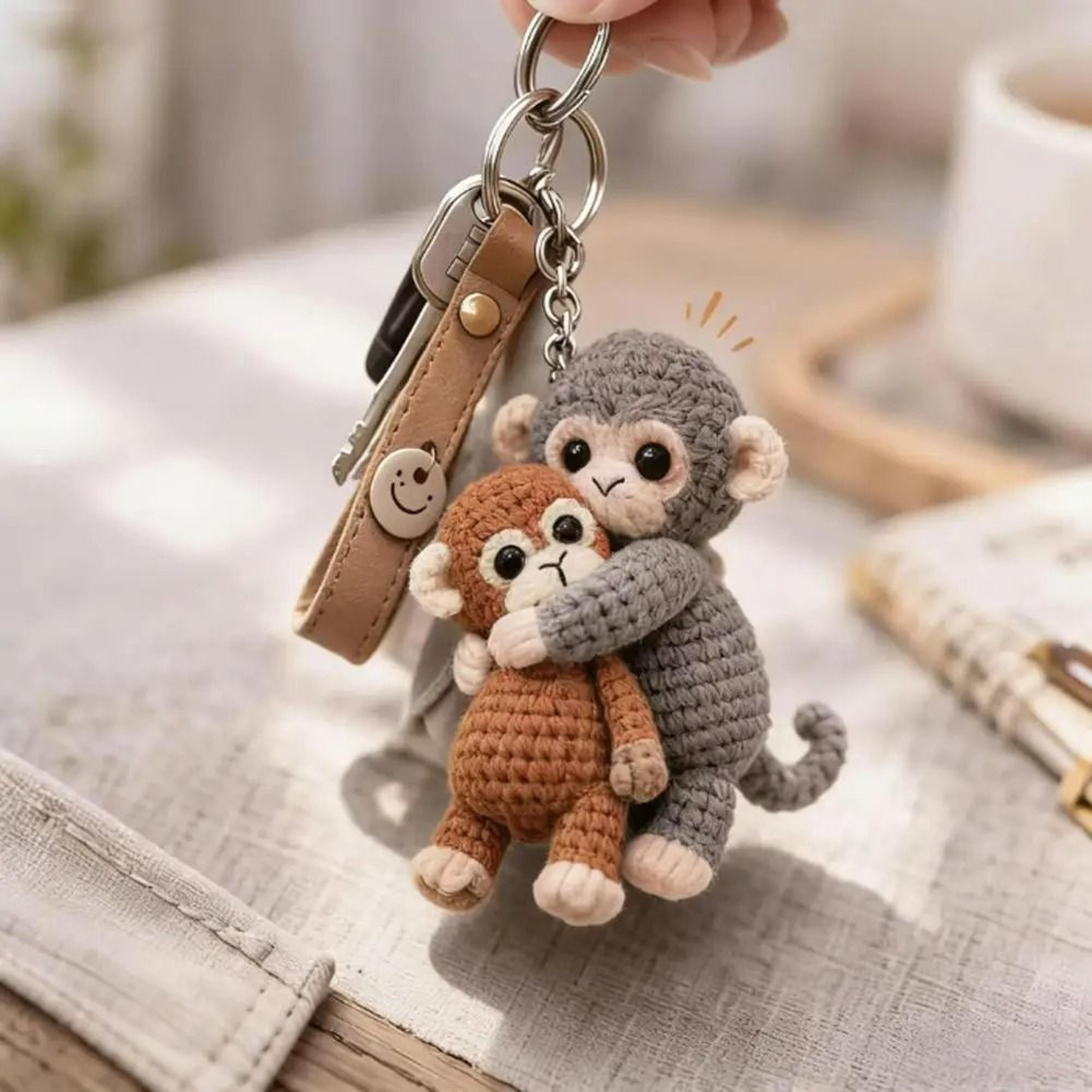 PunchPal Crochet Monkey Keychain 2
