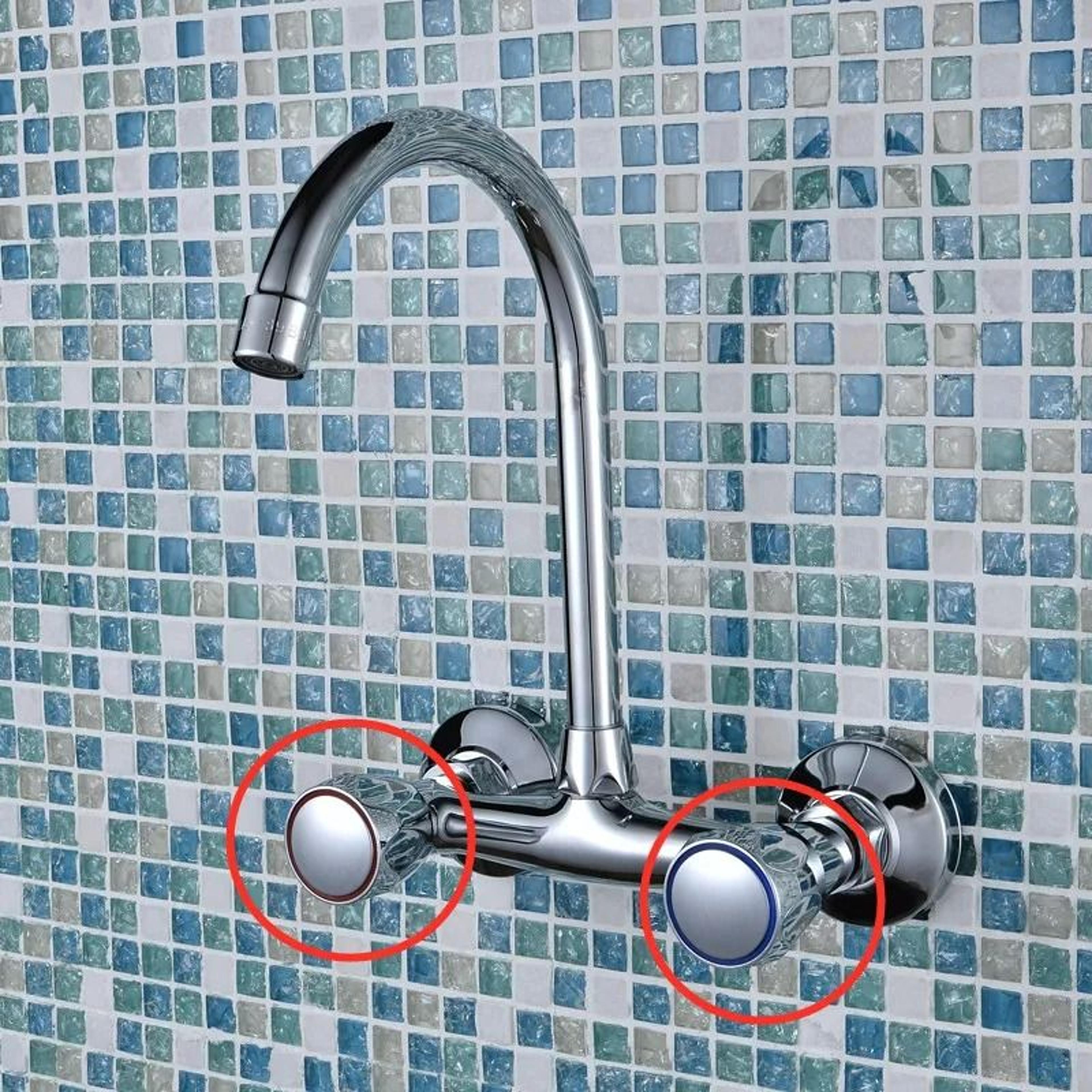 2Piece Universal Hot  Cold Faucet Handle Replacement Set For Kitchen  Bathroom 4