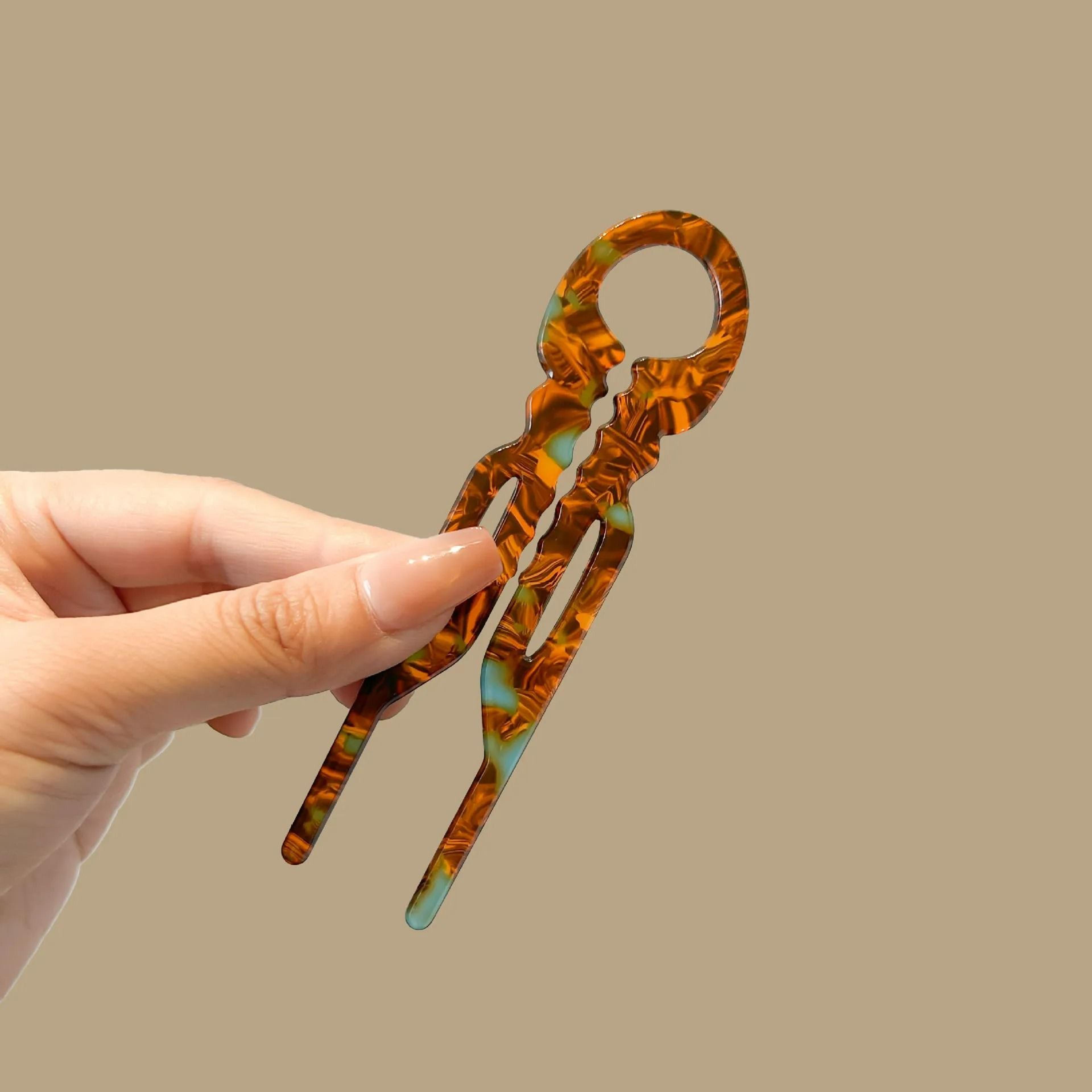 RibbonArc Acetate Hair Fork 8