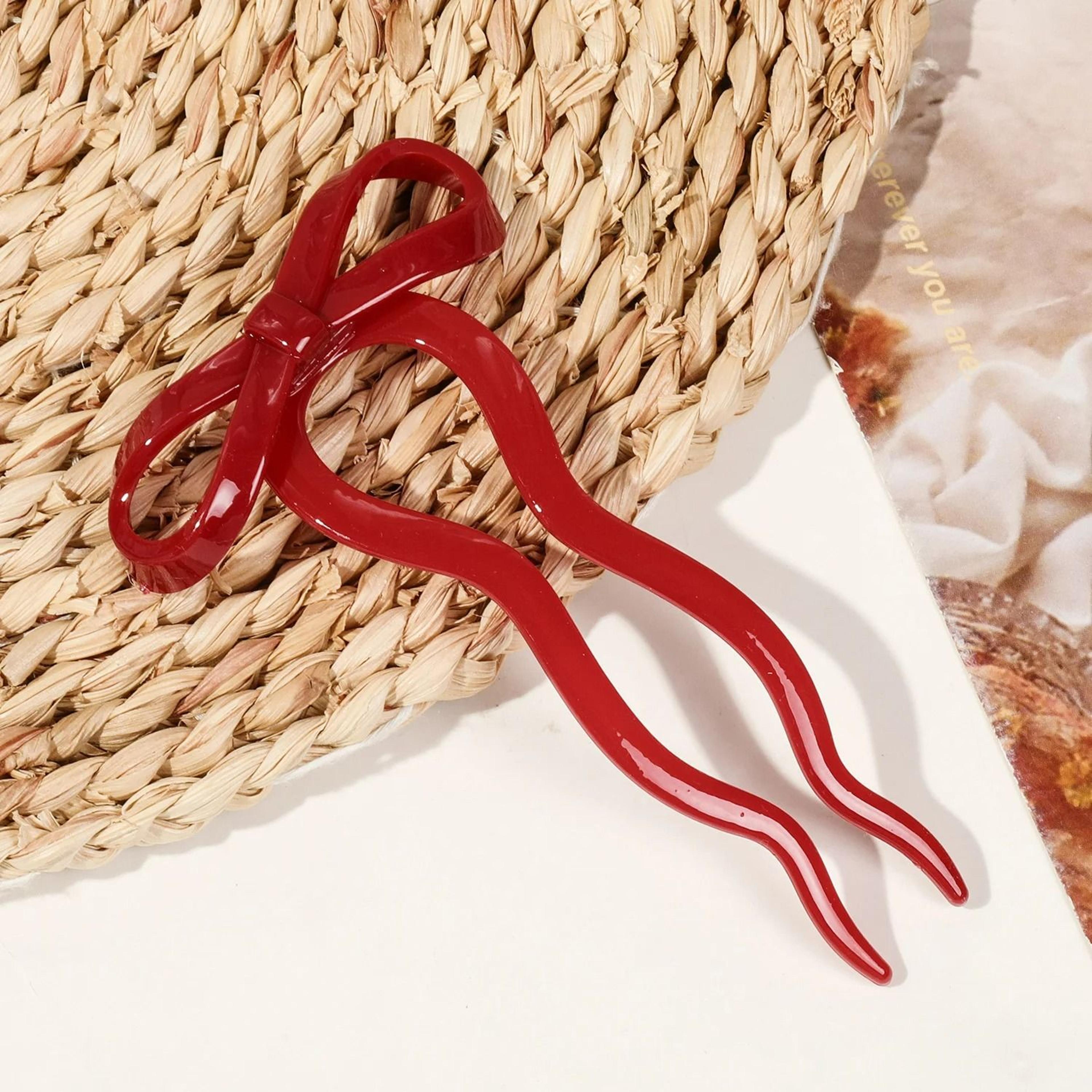 RibbonGlow Acrylic Hair Fork 9