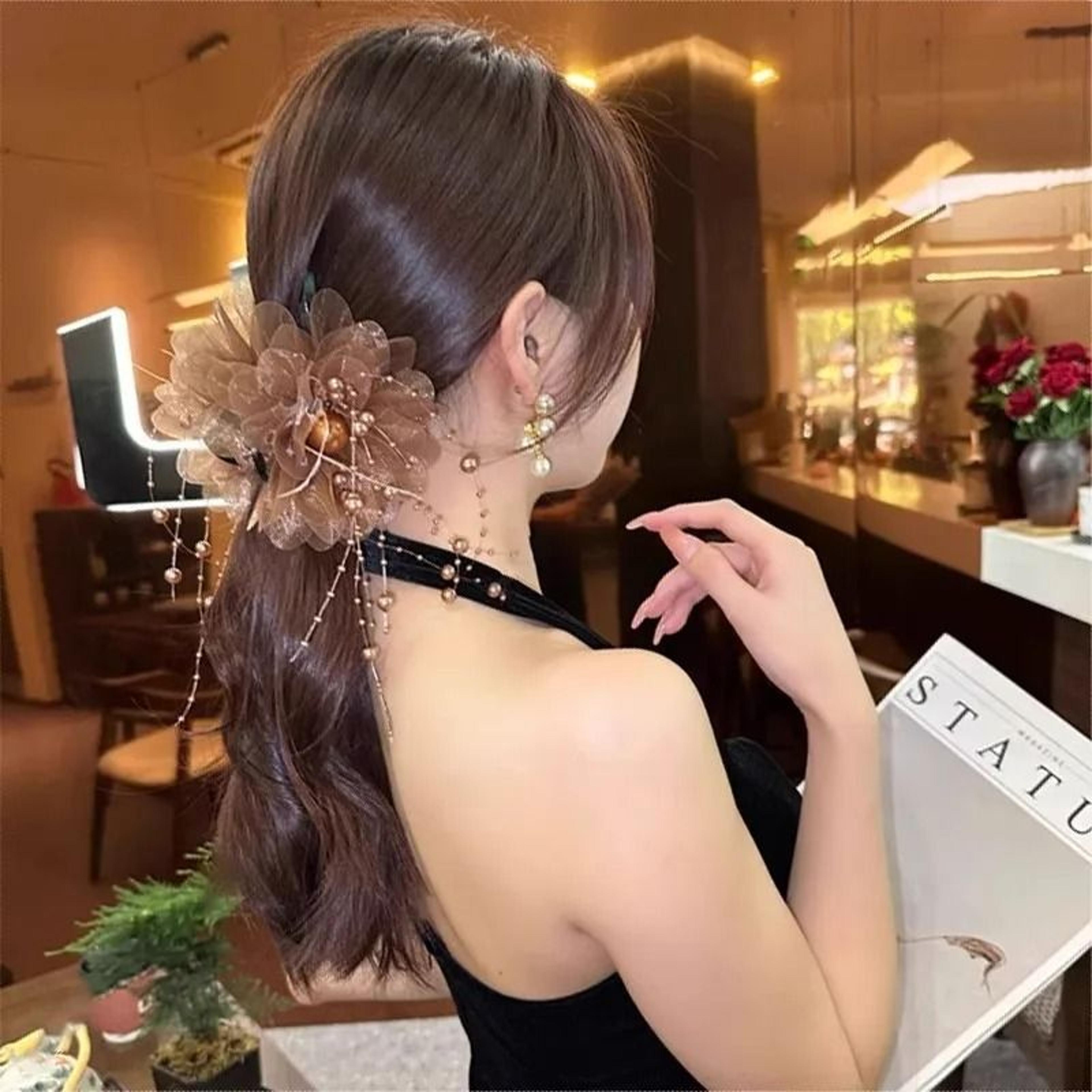PearlBloom Mesh Hair Claw 2