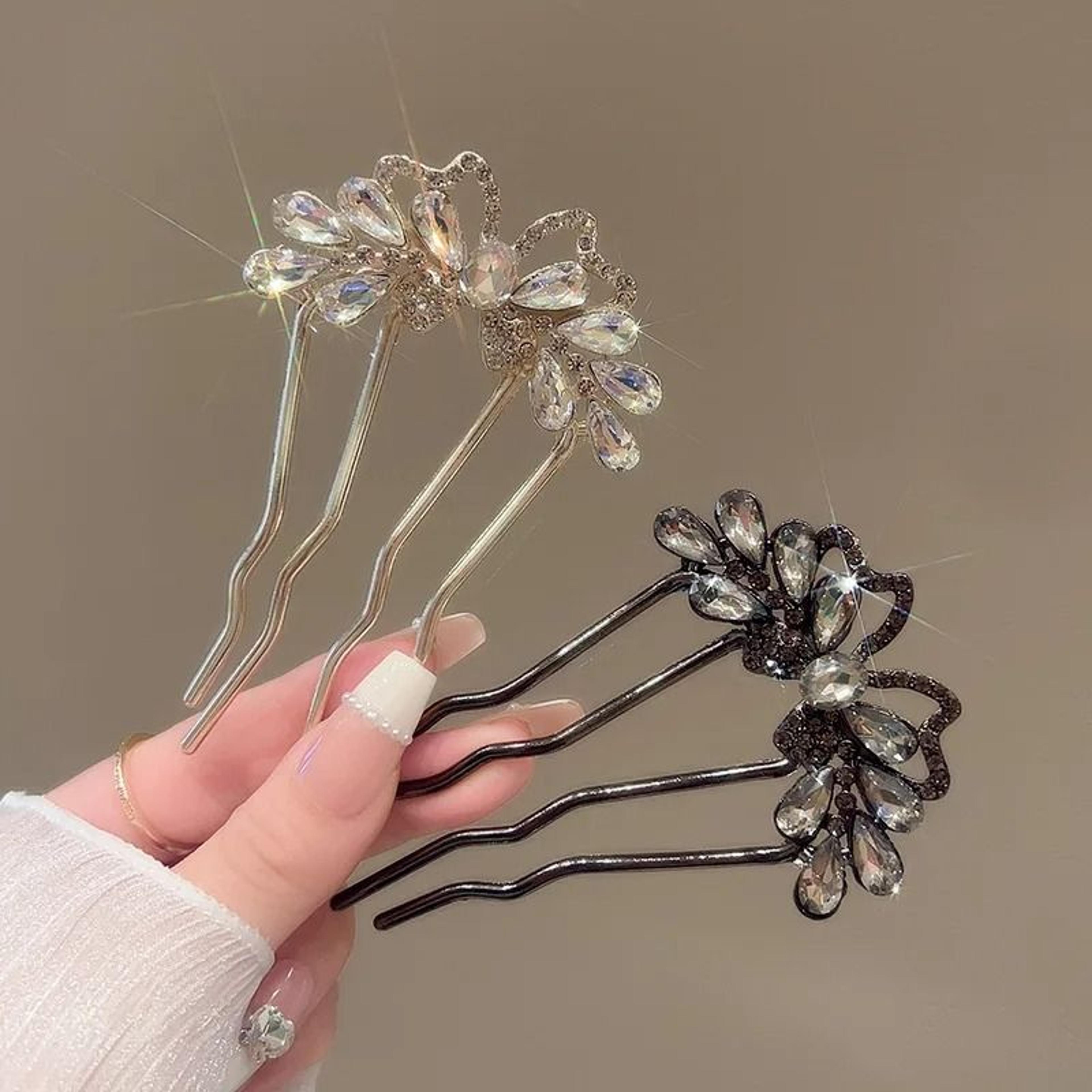 CrystalWing Butterfly Hair Stick 1