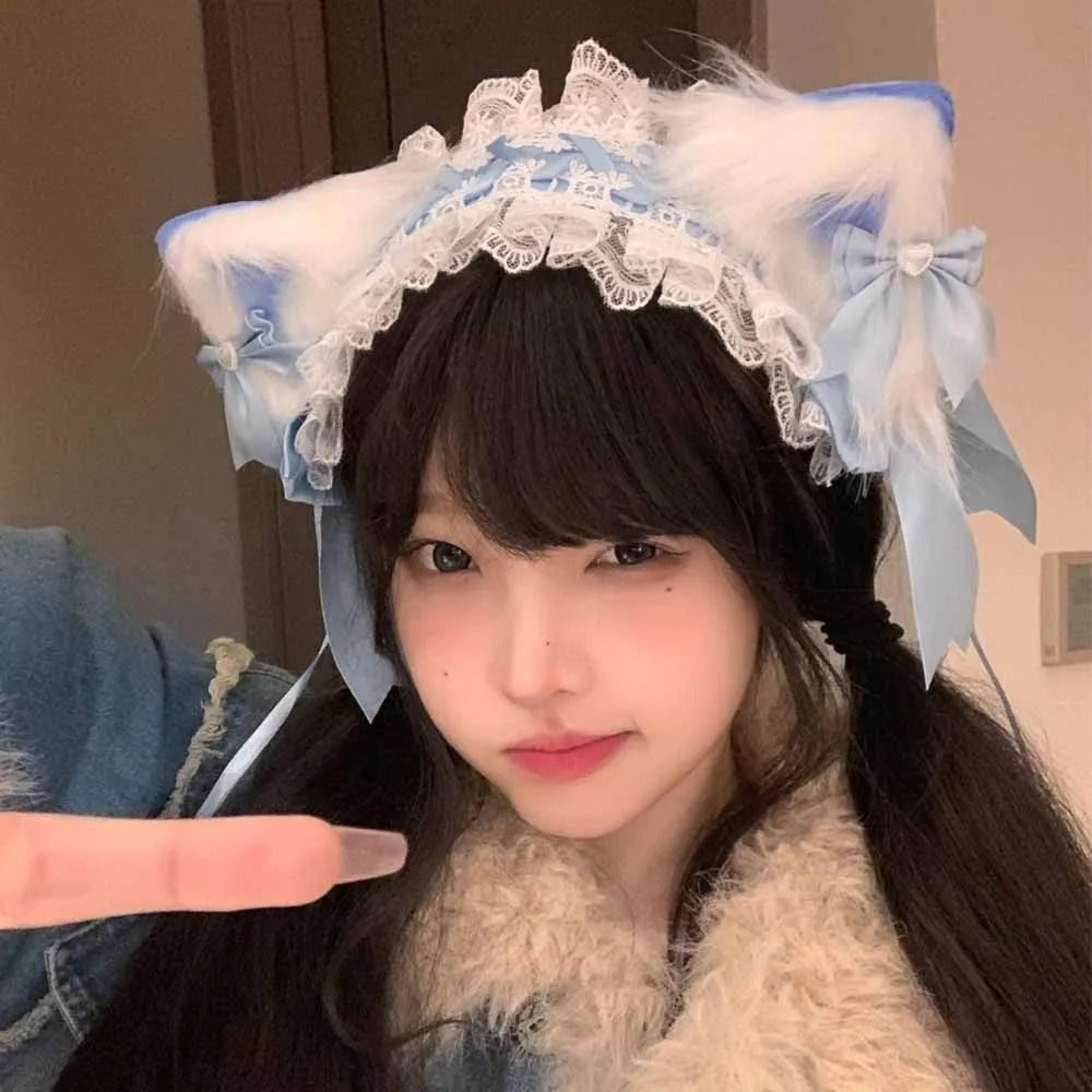 KittyLace Bow Cat Headband 7