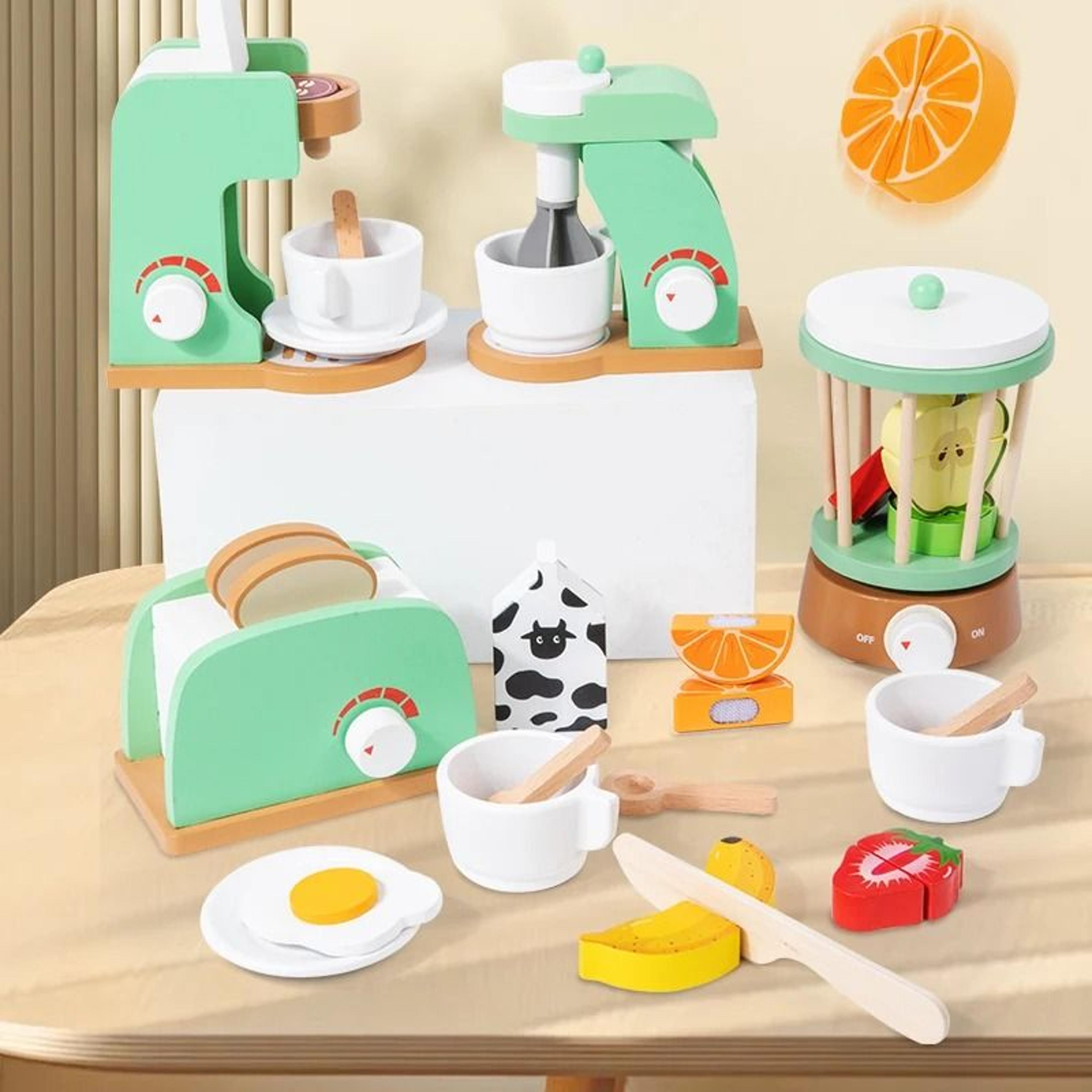 littlechef wooden kitchen play set