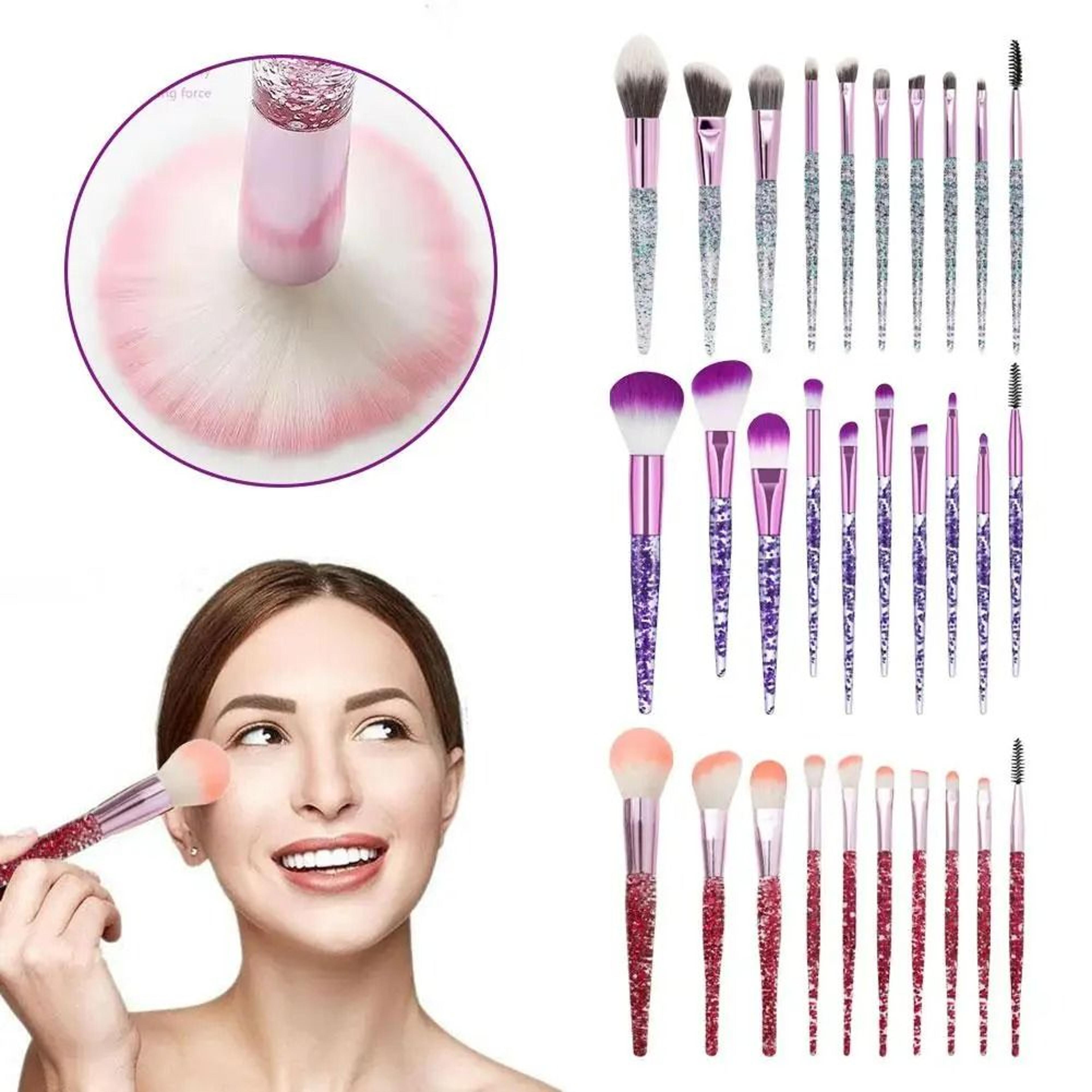 GlamSpark Crystal Makeup Brush Set 0