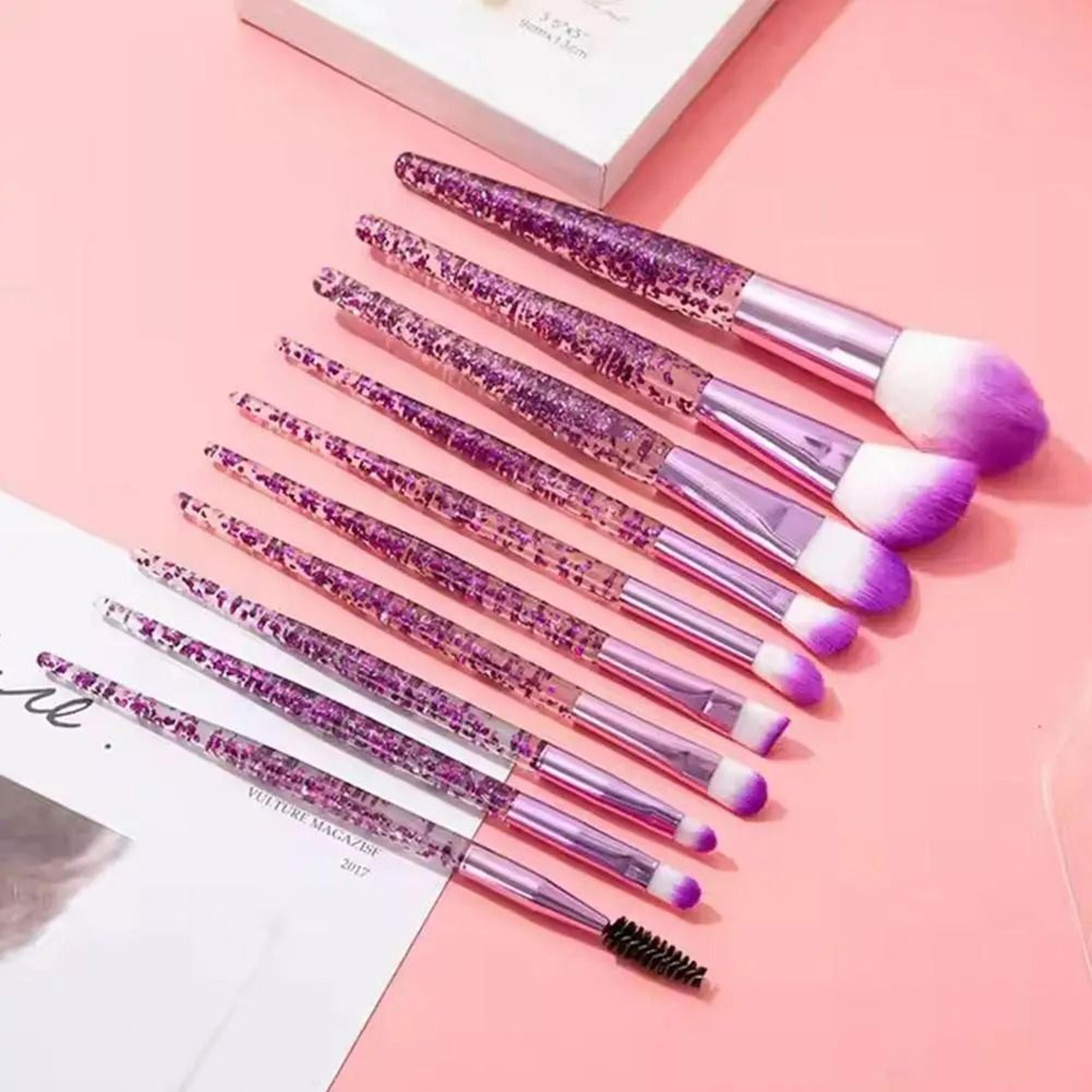 GlamSpark Crystal Makeup Brush Set 2