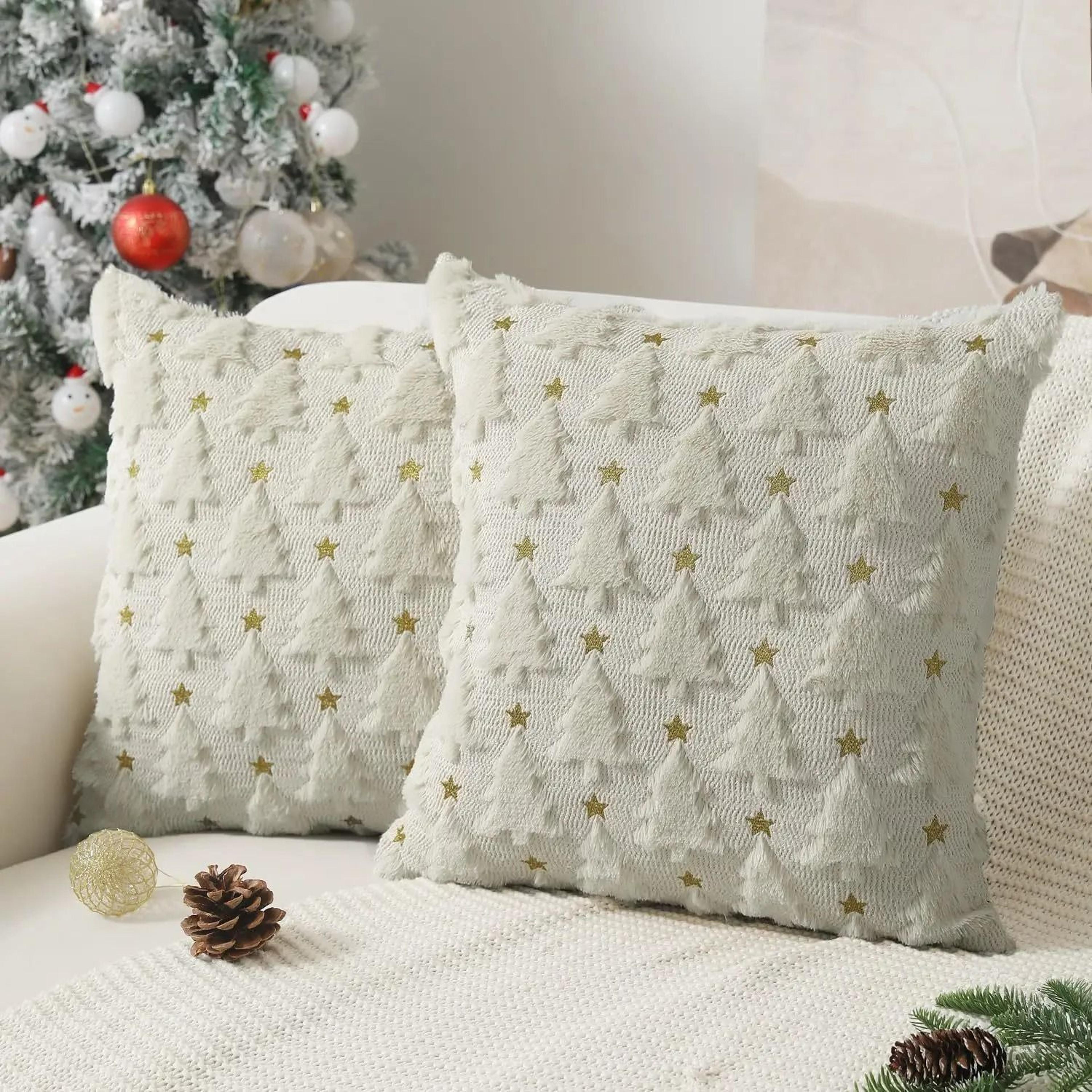 FrostPine Plush Christmas Pillow Cover 14