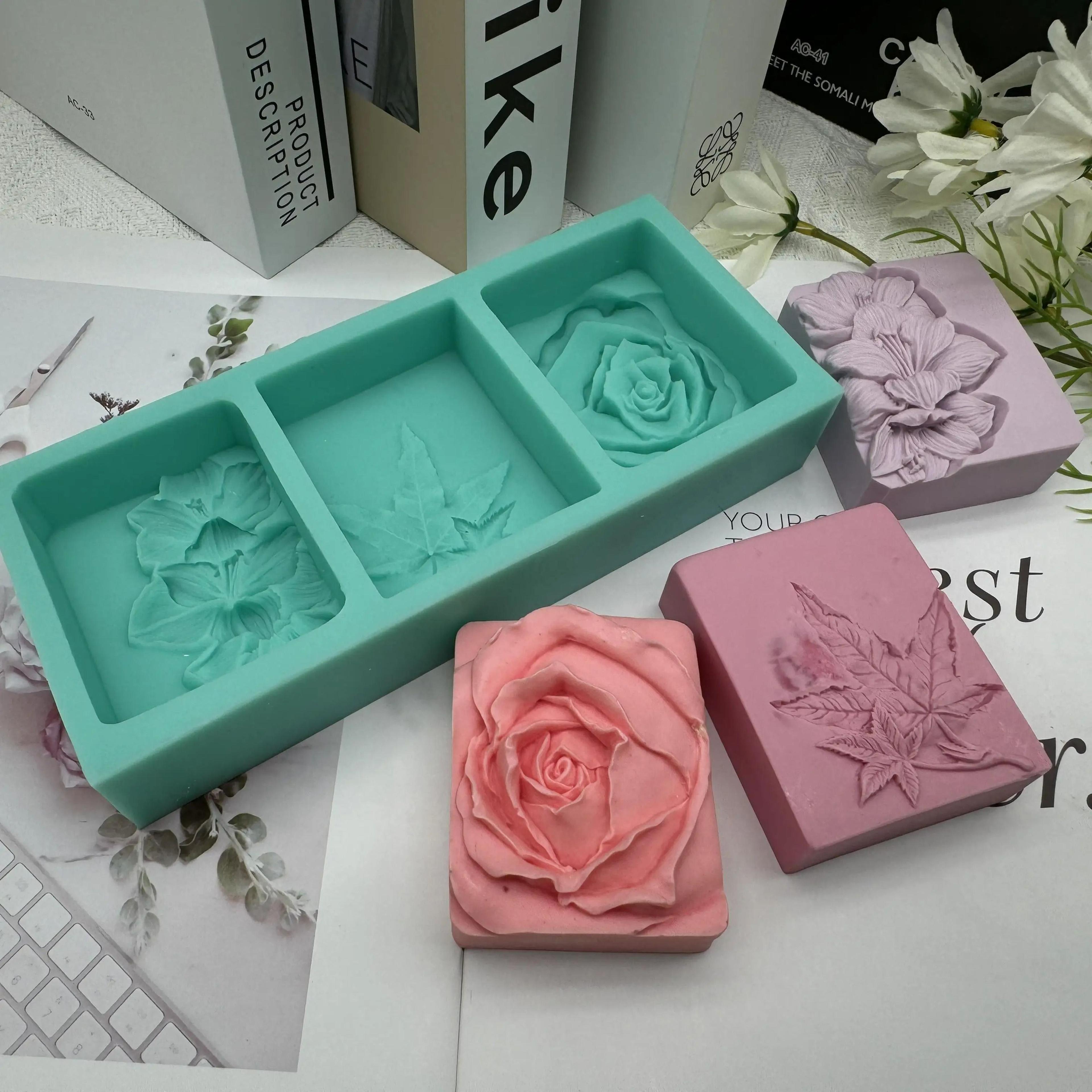 PetalBloom 3 Cavity Soap Mold 0