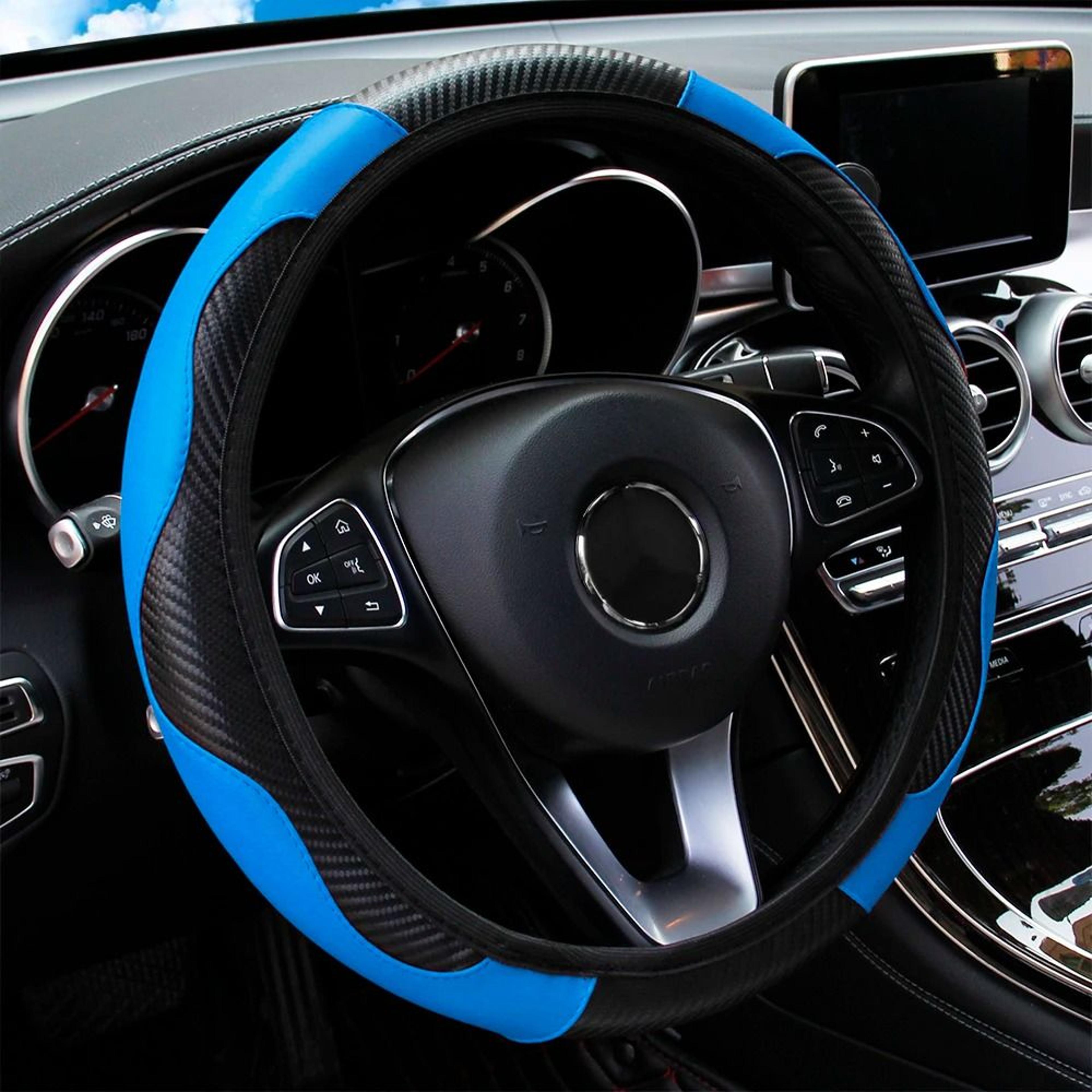 CarbonGrip Leather Steering Wheel Cover 10