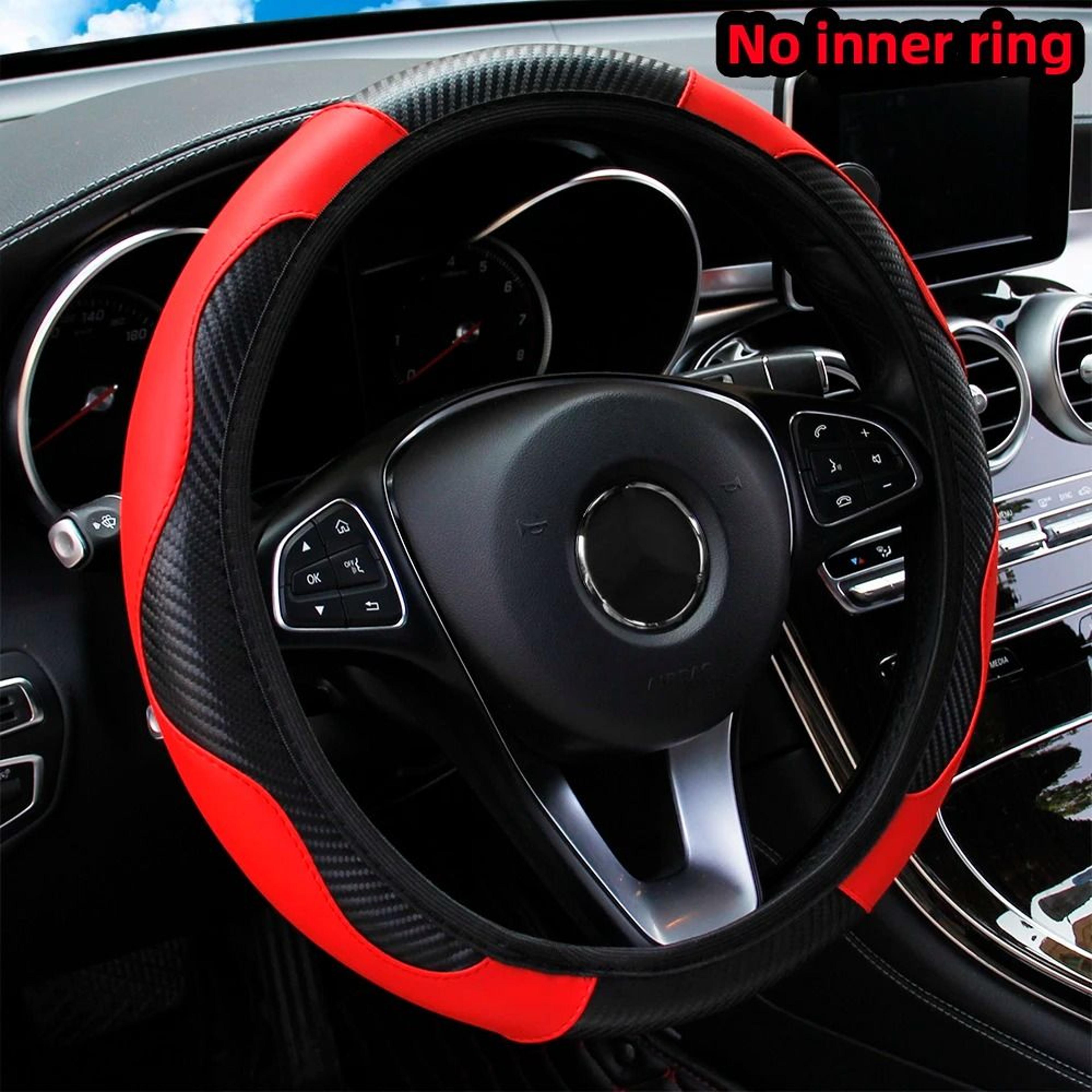 CarbonGrip Leather Steering Wheel Cover 2