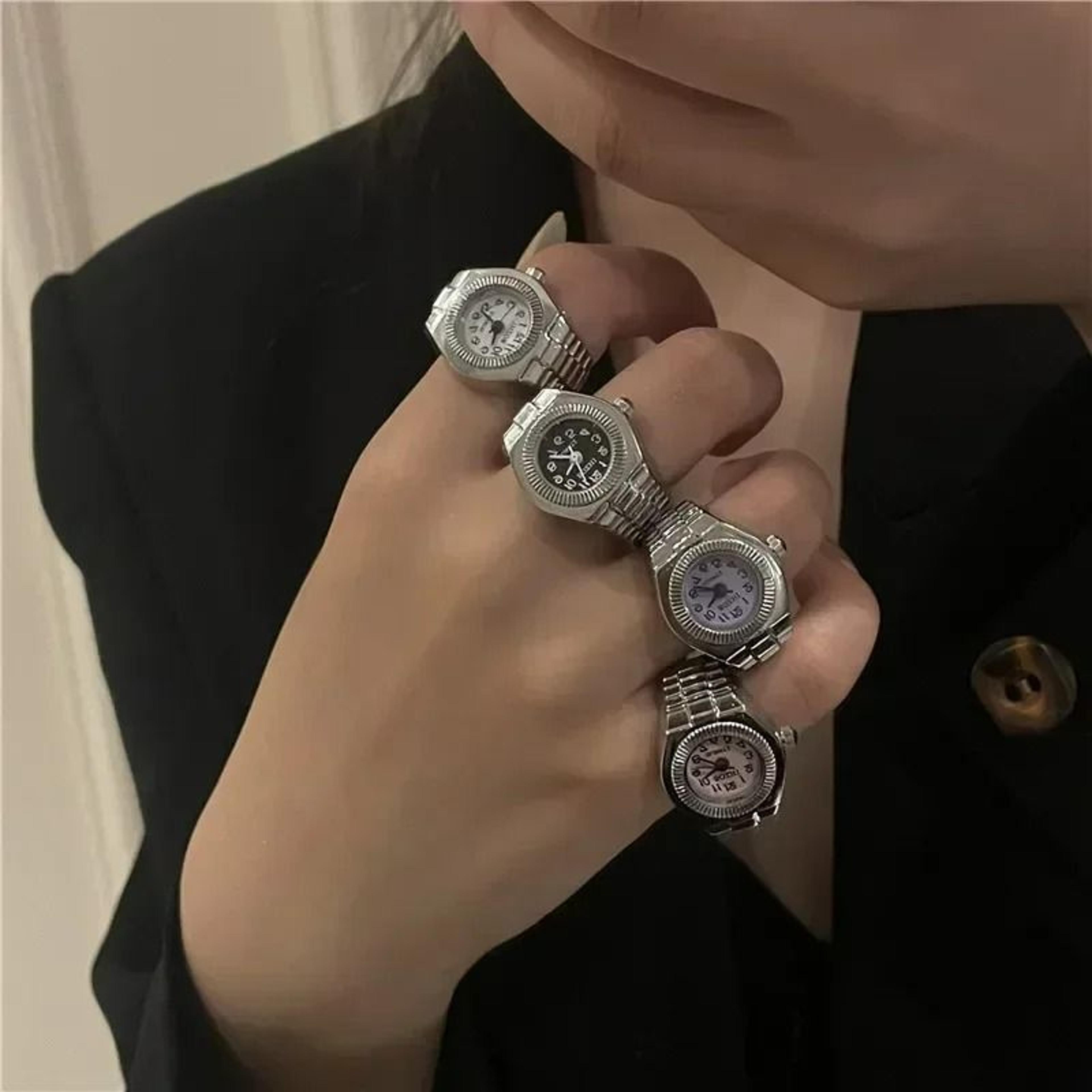 RetroTick Roman Numeral Watch Ring 1