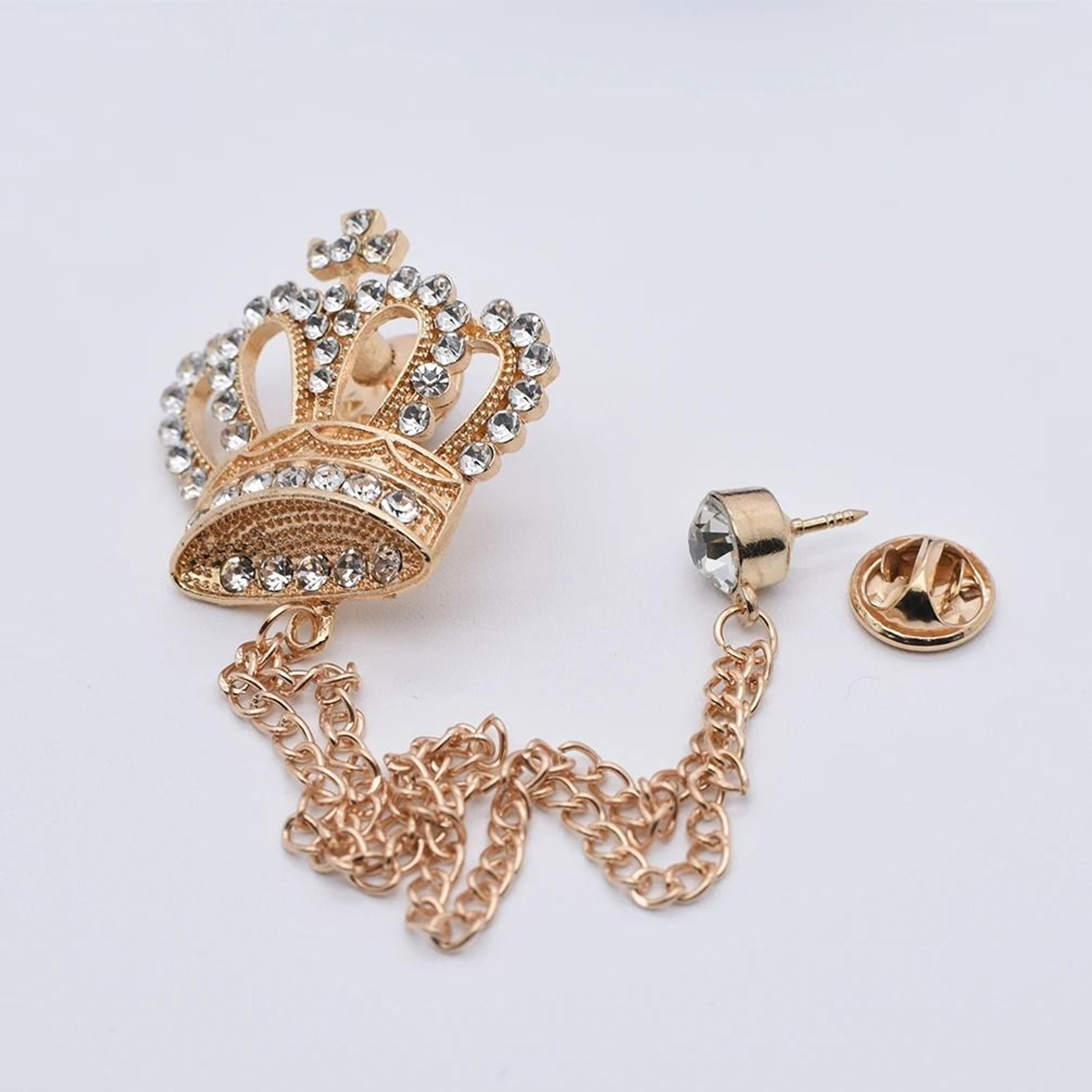 NoirGleam Crystal Tassel Brooch 5
