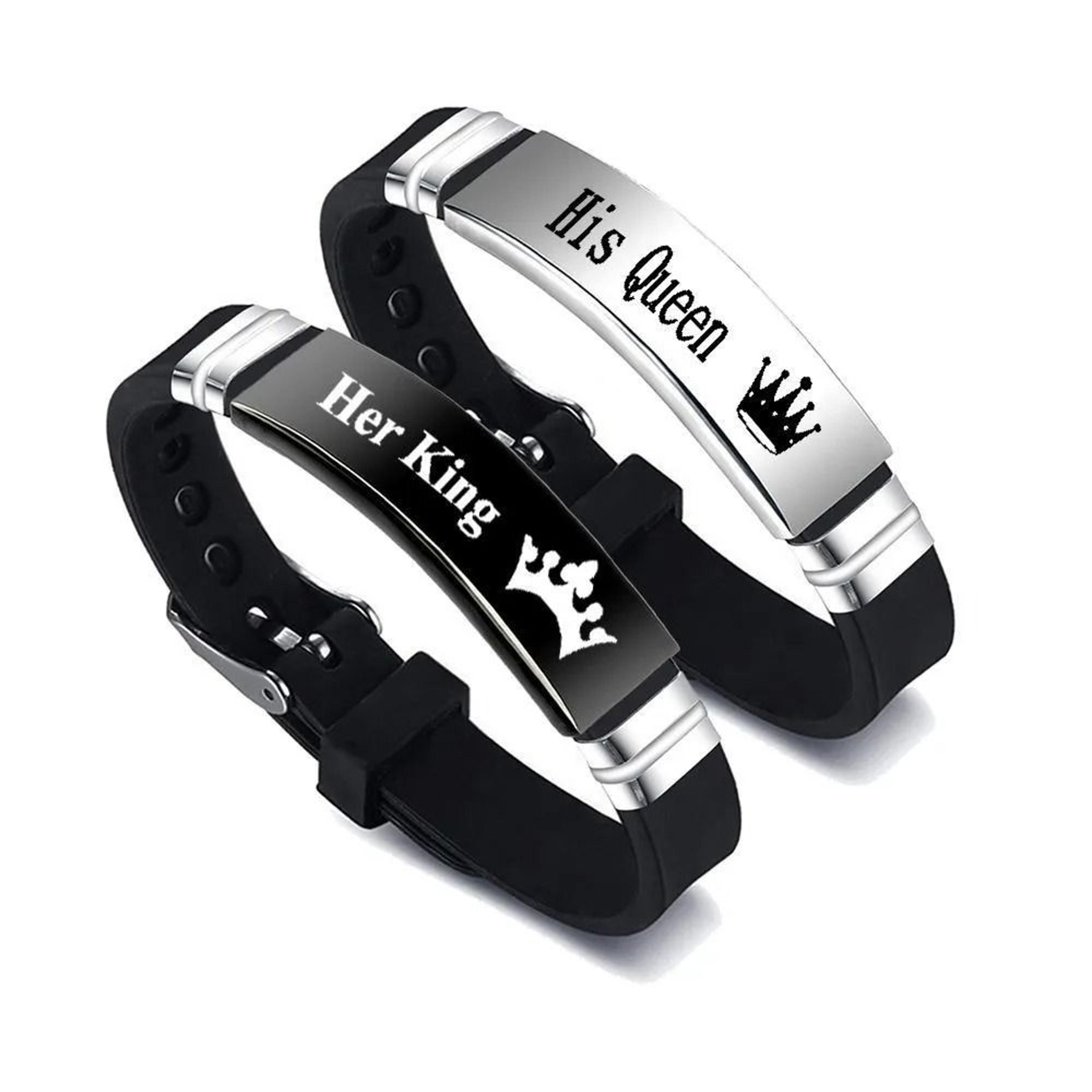 RoyalBond King Queen Couple Bracelets 3